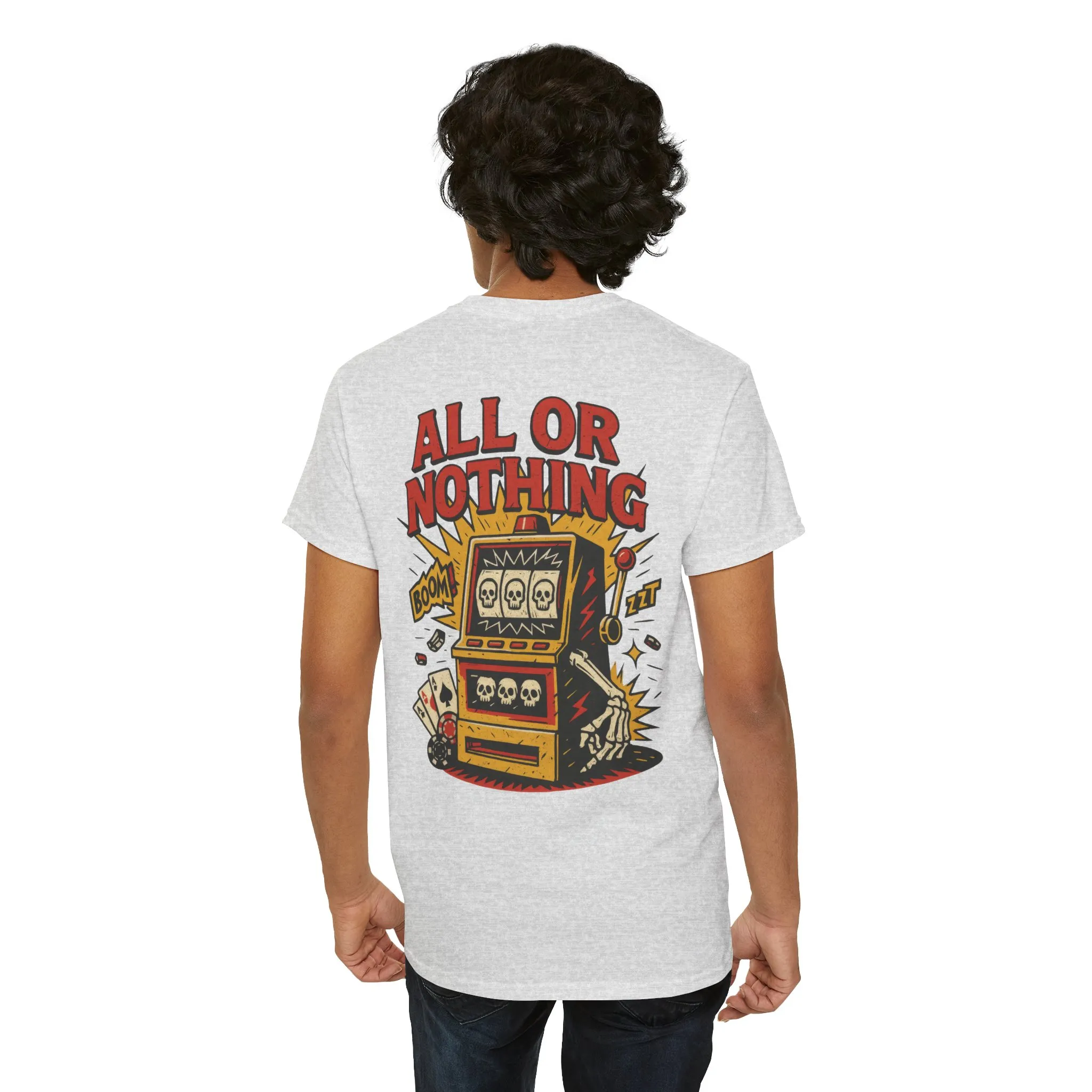 Mens Front Back print tee, Gambling Shirt, Casino Style Tee, Poker Lover Gift, Gaming Apparel, Slot Machine Graphic, Gambling Gift - Image 7
