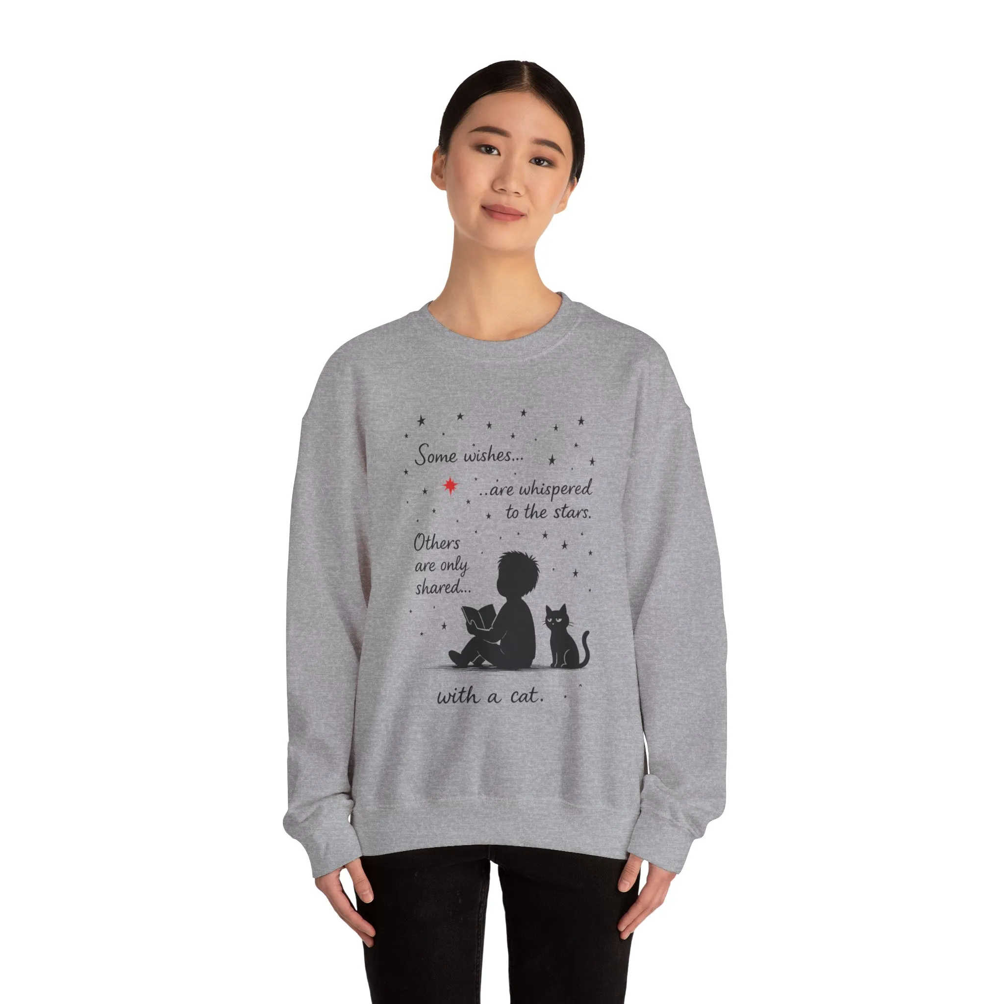 Cozy Cat-Inspired Crewneck Sweatshirt - Literary Lover Gift, Womens Layer, Cat Enthusiast Apparel, Thoughtful Gift for Cozy Nights - Image 14