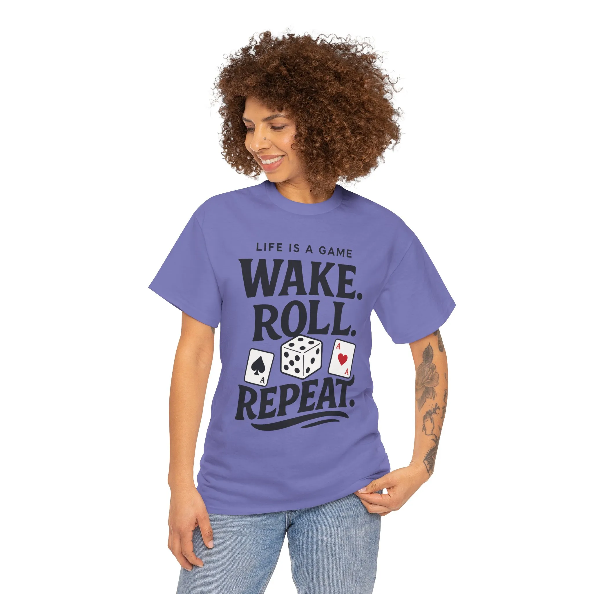 Game On Unisex Heavy Cotton Tee, Perfect for Gamers, Funny Dice & Cards Shirt, Unisex Gambling Gift, Birthday Celebrations - Image 31