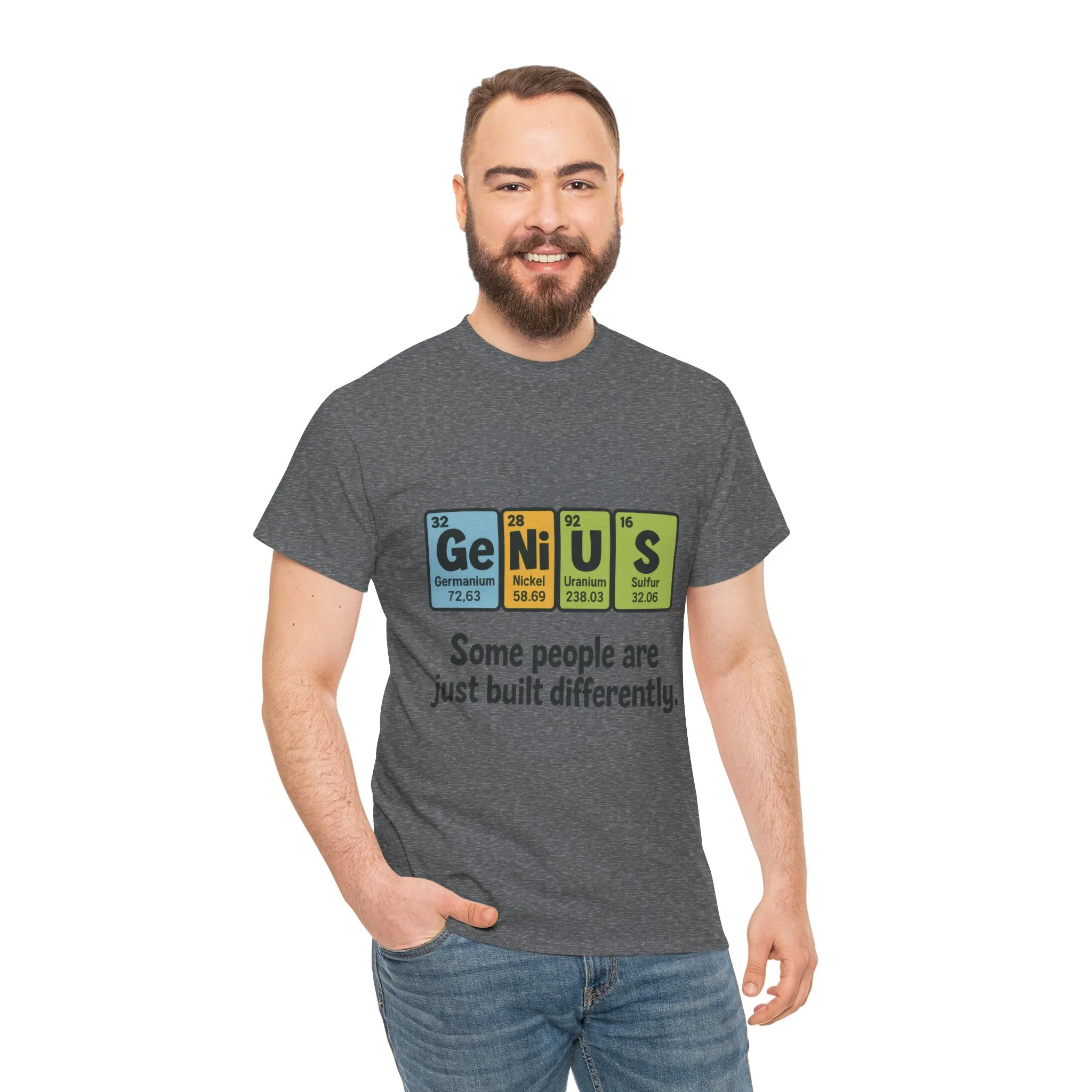 Funny Mens Genius T-Shirt, Periodic Table Nerd Shirt, Science Humor Tee for Smart Guys, Perfect Gift for Science Lovers - Image 12