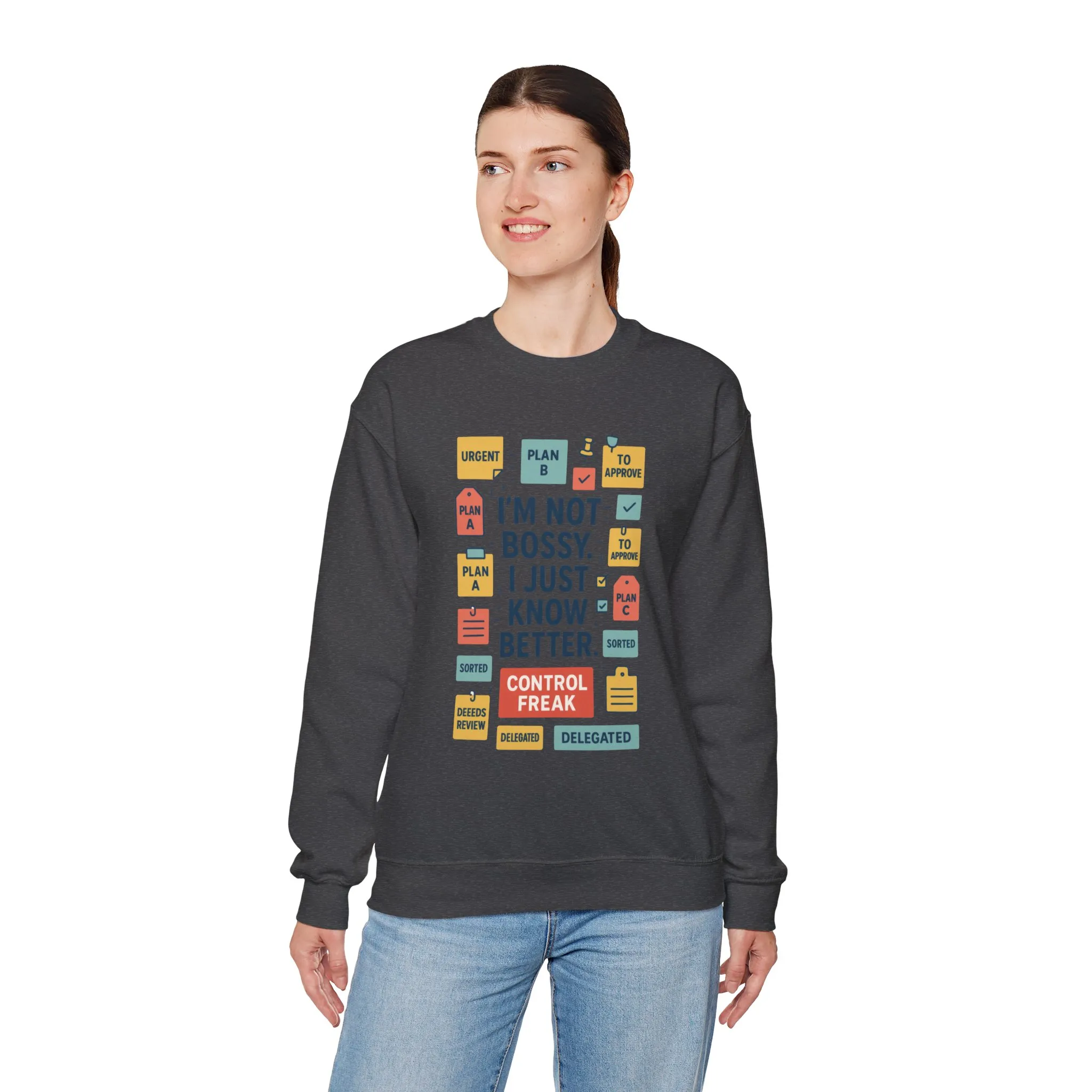 Funny Womens Control Freak Sweatshirt, Bold Sarcastic Quote Pullover, Ideal Gift for Bossy Friends, Funny Womens Sweatshirt - Image 18