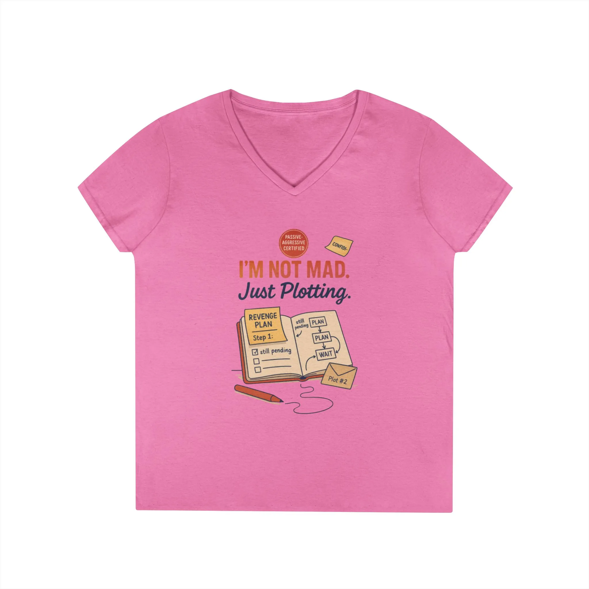 Sarcastic Womens T-Shirt, I'm Not Mad Just Plotting, Funny Passive Aggressive Revenge Tee, Funny Quote Shirt for Women - Image 2