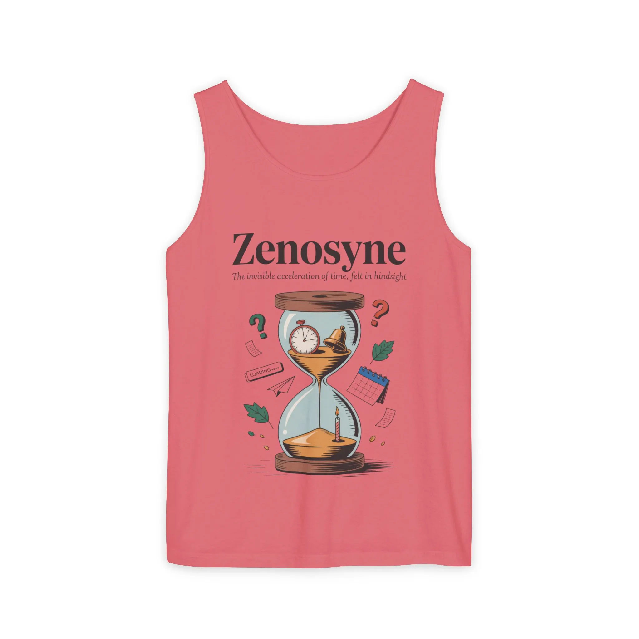 Zenosyne Tank Top, Unisex Garment-Dyed Tee, Time Awareness Gift, Casual Summer Wear, Philosophy Shirt, Unique Everyday Apparel - Image 29