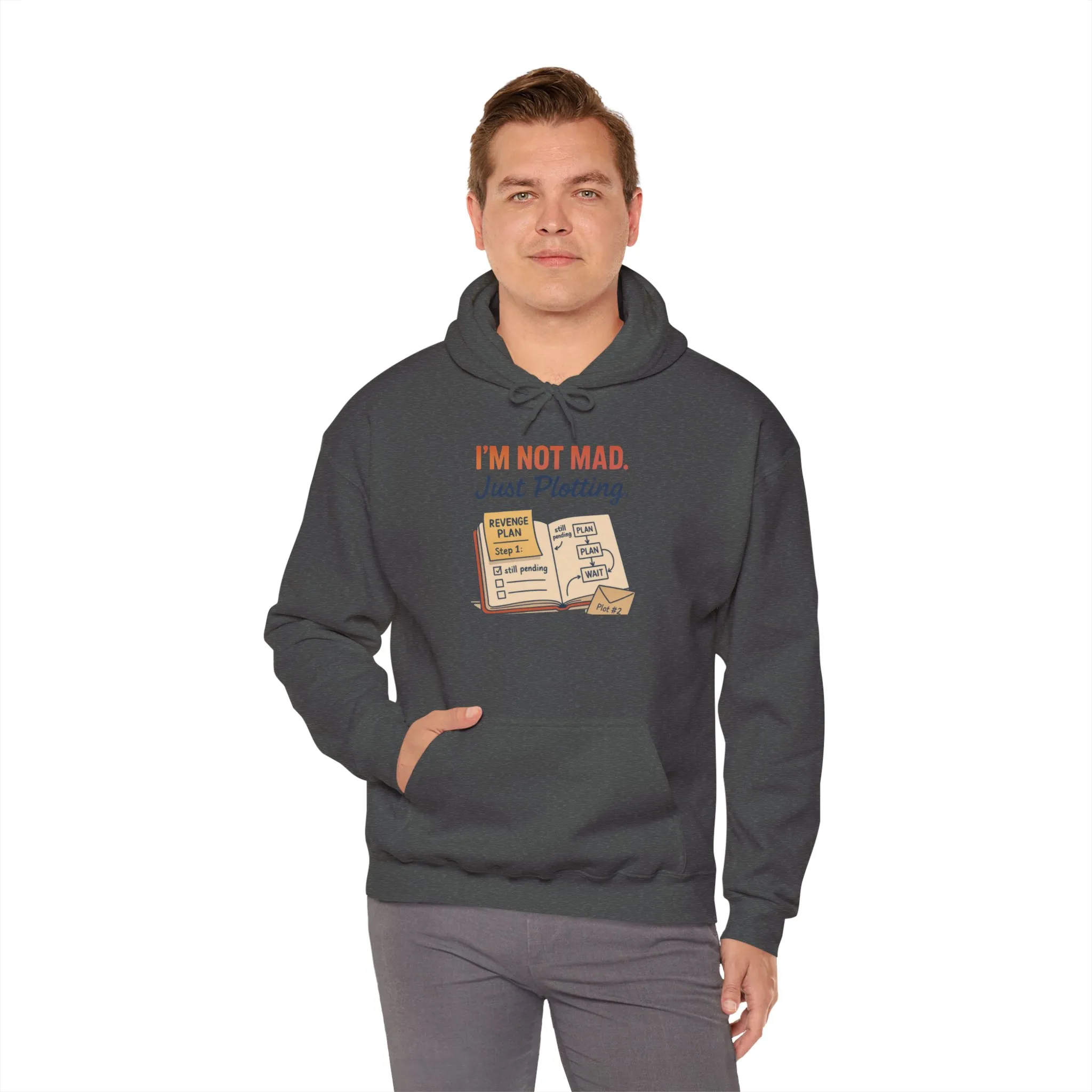 Funny Revenge Hoodie for Men, I'm Not Mad Just Plotting, Passive Aggressive Humor Sweatshirt, Funny Planning Hoodie - Image 18