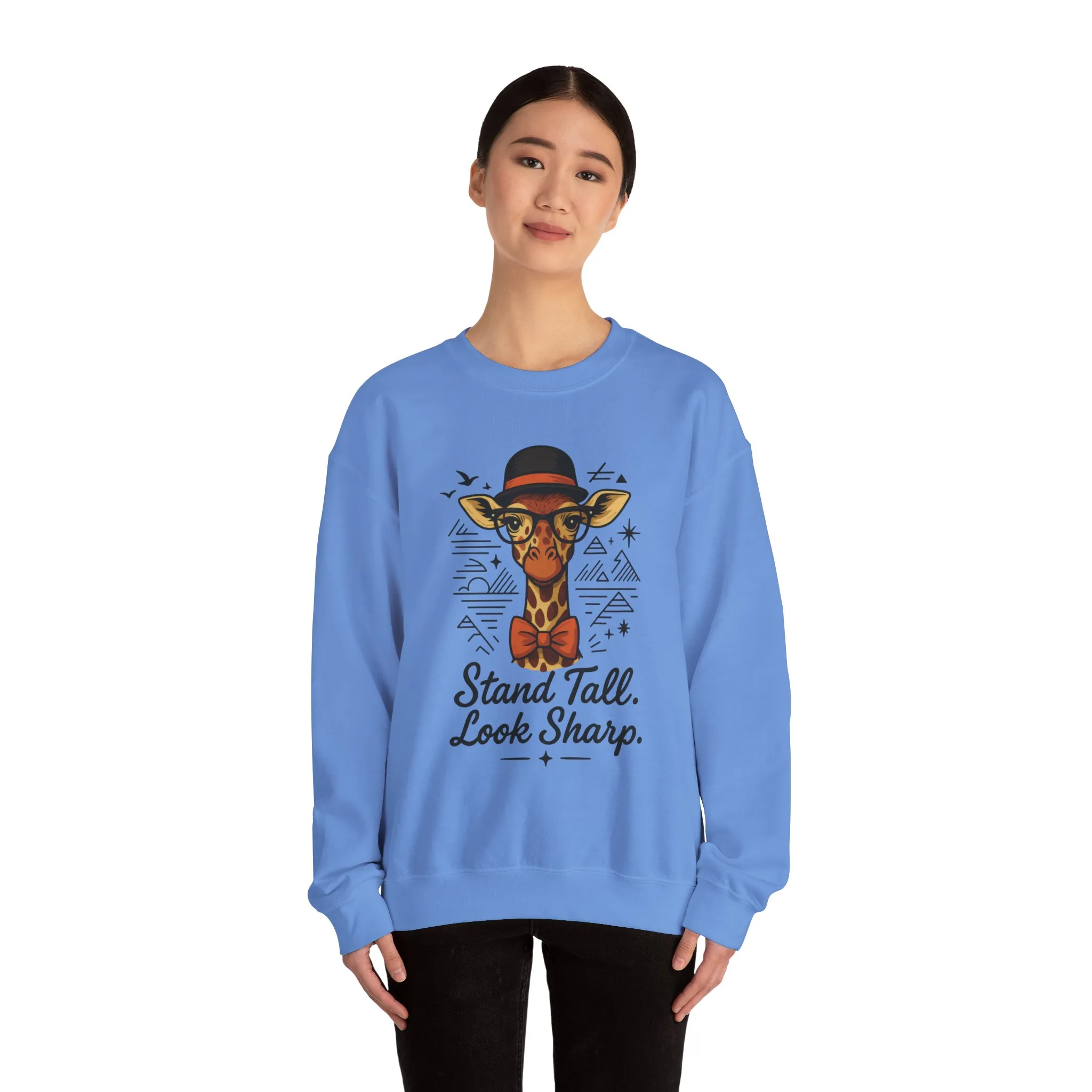Stylish Giraffe Sweatshirt - Stand Tall, Look Sharp, Unisex Sweater for Animal Lovers, Cozy Gift, Fun Fashion for All Seasons - Image 22