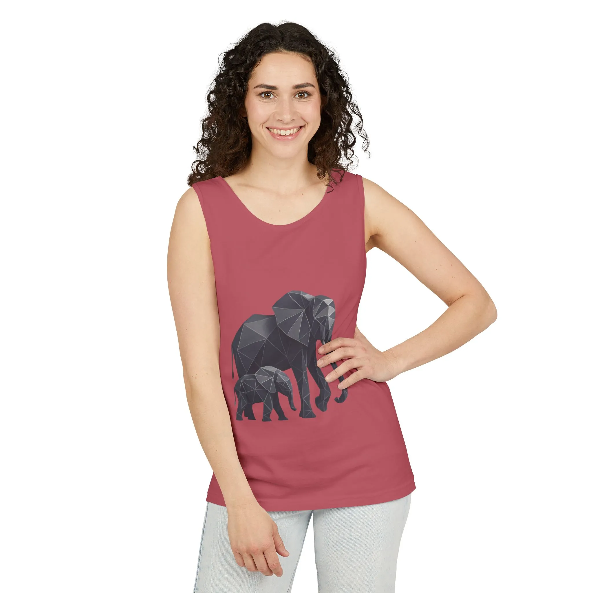 Elephant Family Unisex Tank Top, Animal Lover Gift, Casual Wear, Summer Essentials, Eco-Friendly Apparel, Wildlife Shirt - Image 32