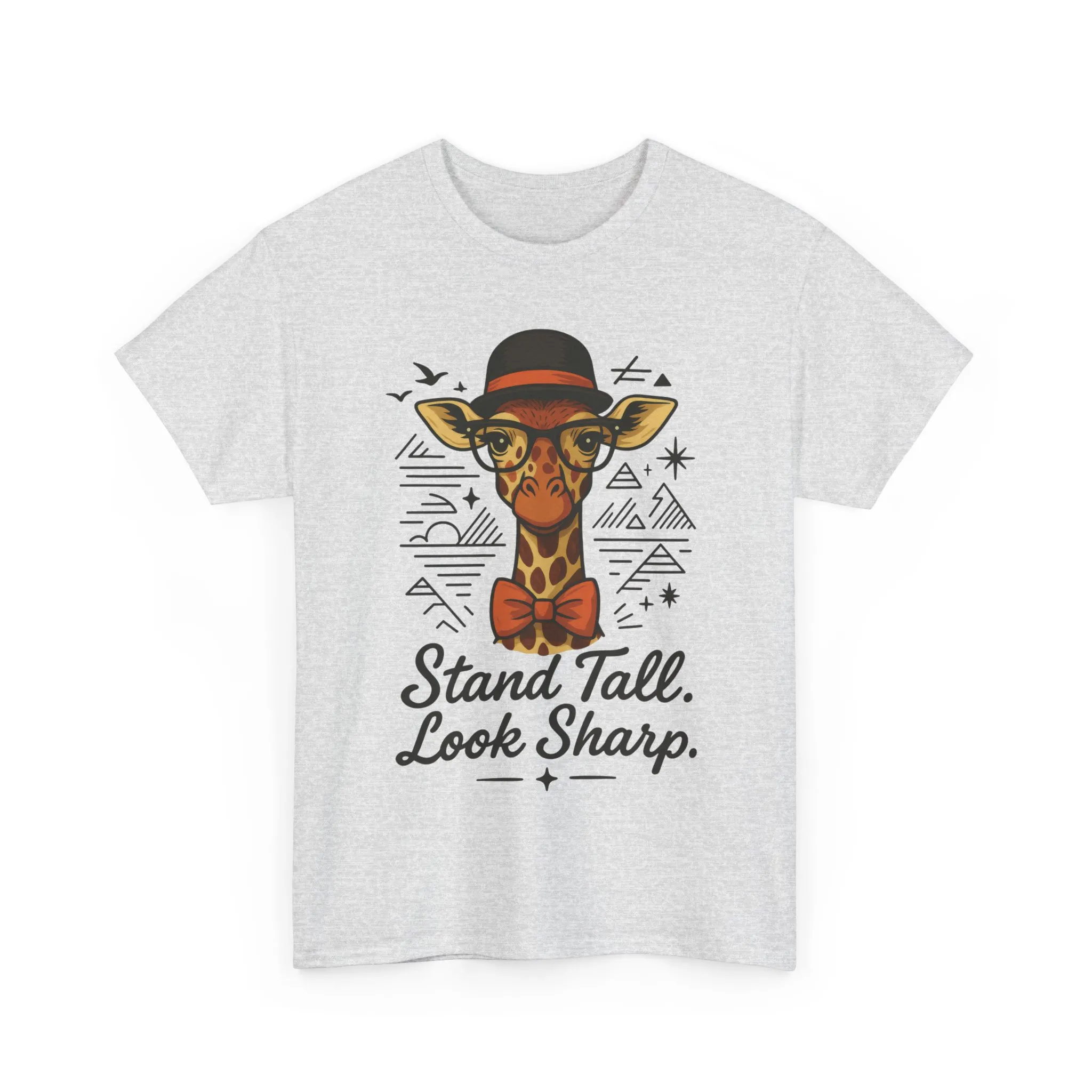Hipster Giraffe T-Shirt with Hat and Glasses, Whimsical Giraffe Tee, Fun Gift, Cute Graphic Shirt, Unisex Heavy Cotton Tee - Image 35
