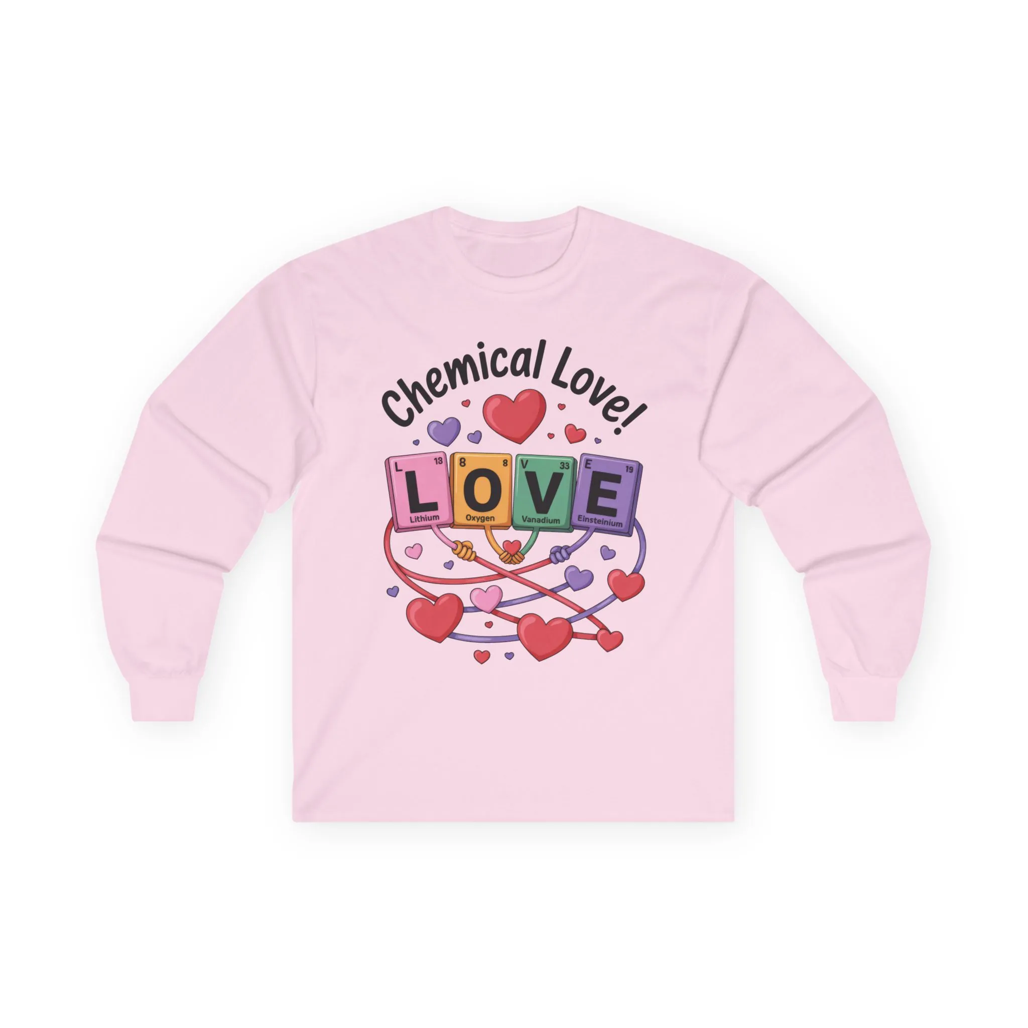 Chemical Love Womens Long Sleeve Tee, Valentines Day Gift, Cute Chemistry Shirt, Science Lover Apparel, Relationship Humor - Image 22