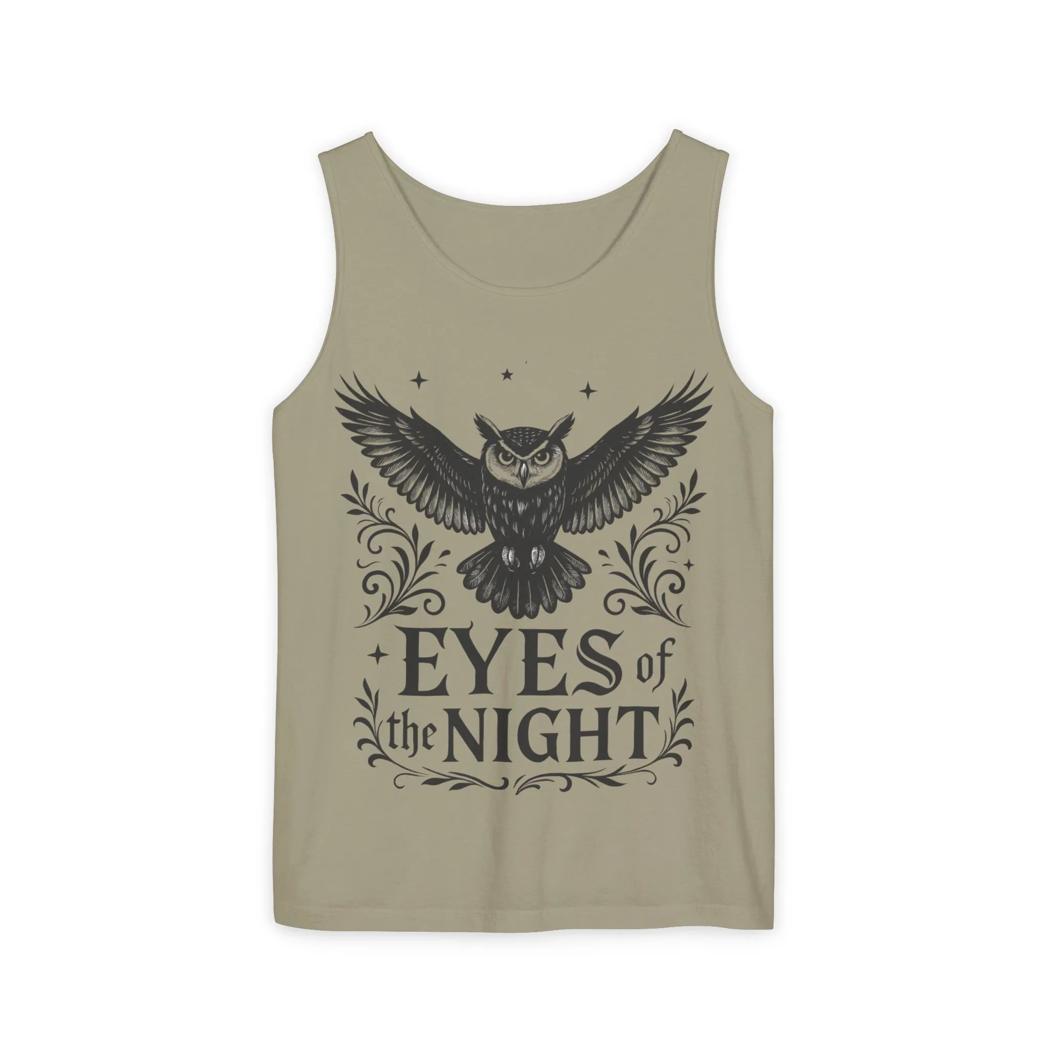Eyes of the Night Owl Tank Top, Mens Summer Wear, Boho Aesthetic, Festival Outfit, Nature Lover Gift, Halloween Apparel - Image 9