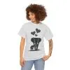 Elephant Mom and Baby T-Shirt, Elephant Love Cotton Tee, Cute Animal Shirt, Animal Lover Gift, Cute Minimalist Elephant Design
