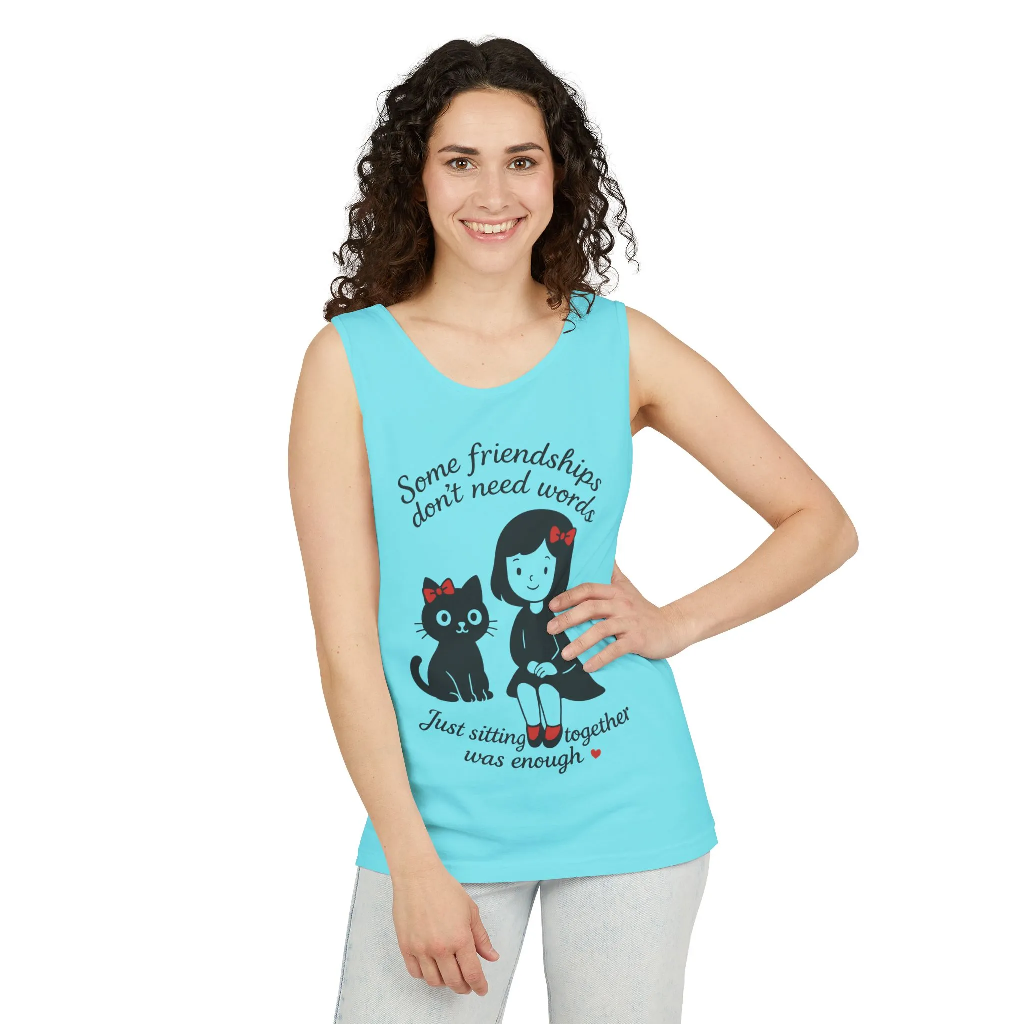 Friendship Tank Top, Cute Cat Lovers Gift, Womens Summer Apparel, Perfect for Casual Outings, Friendship Day, Cat Mom Tees - Image 36