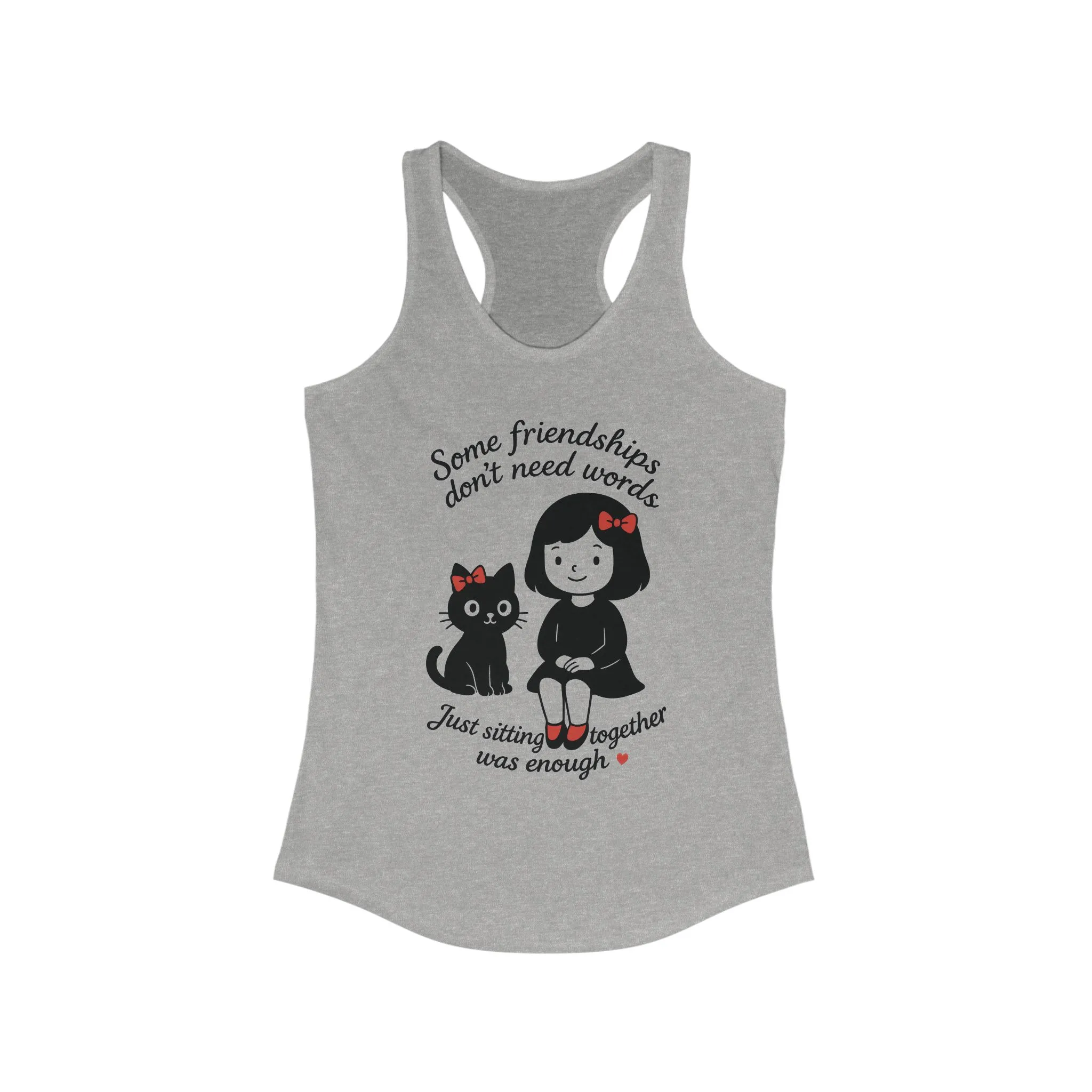 Friendship Cat Love Tank Top, Cute Summer Shirt, Gifts for Cat Lovers, Women's Casual Wear, Self-Care Apparel, Pet Owner Gift - Image 5