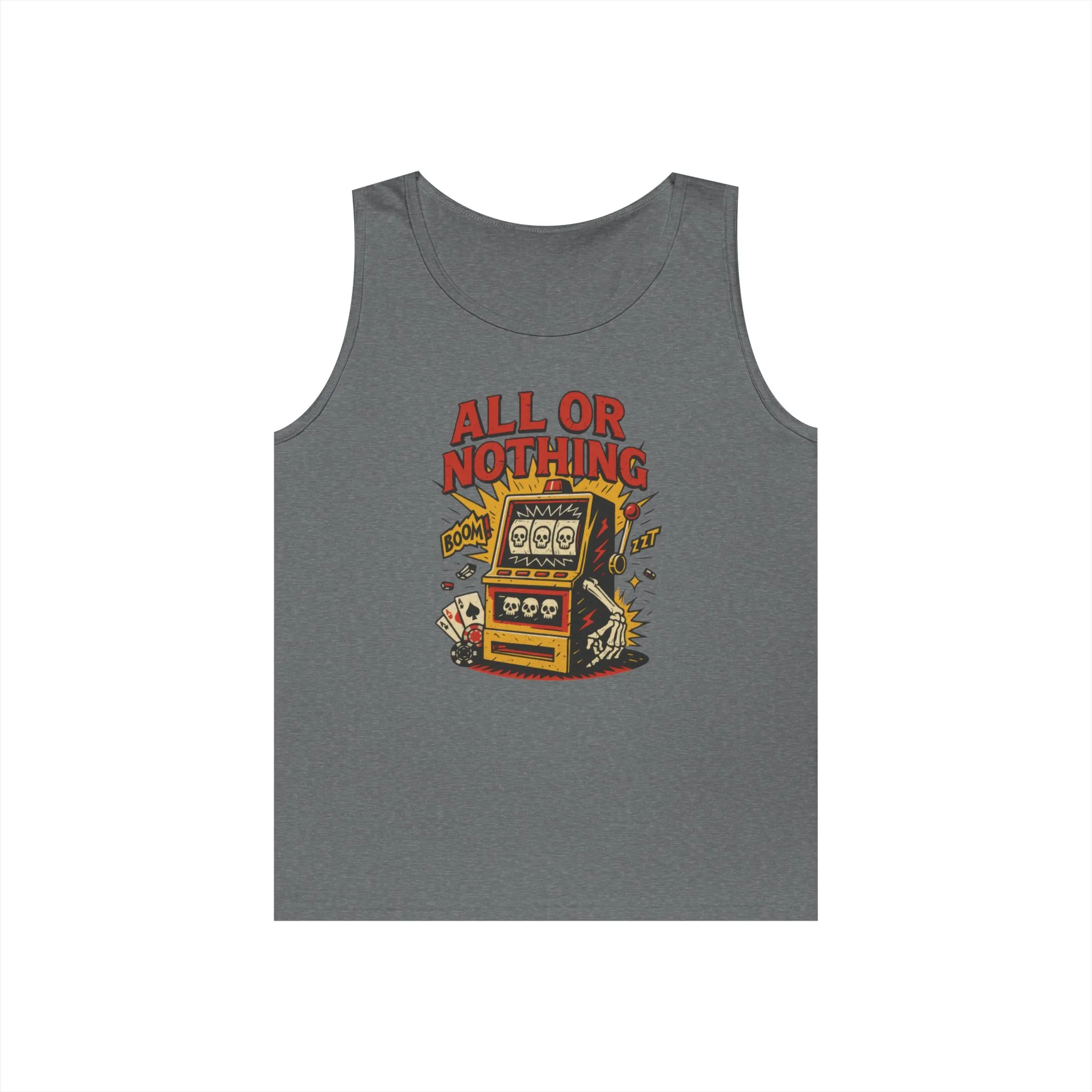 Retro Casino Vibes Tank Top, All or Nothing Design, Gift for Gamers, Poker Lover Gift, Gaming Apparel, Slot Machine Graphic - Image 10