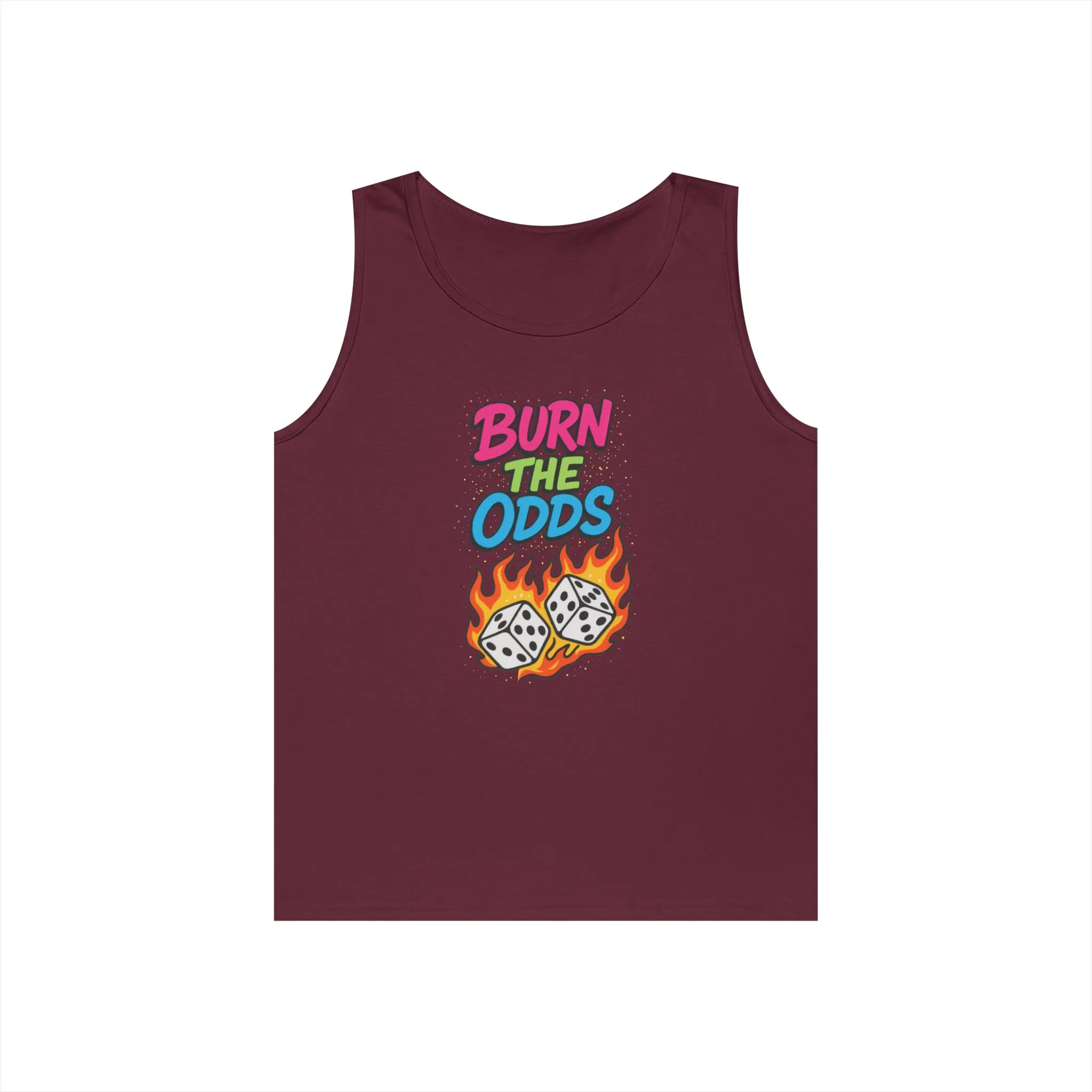 Burn the Odds Tank Top, Casual Summer Wear, Gaming Gift, Dice Design Tee, Gift for Gamers, Funny Tank, Perfect for Parties - Image 10