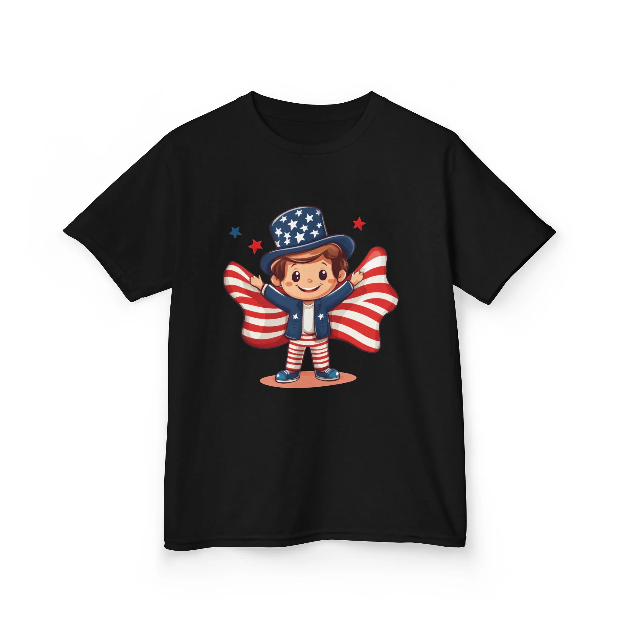 4th of July Kids T-Shirt,Kids Unisex Patriotic Tee, American Flag Outfit for Boys and Girls, Independence Day Shirt, Cute American Shirt - Image 15