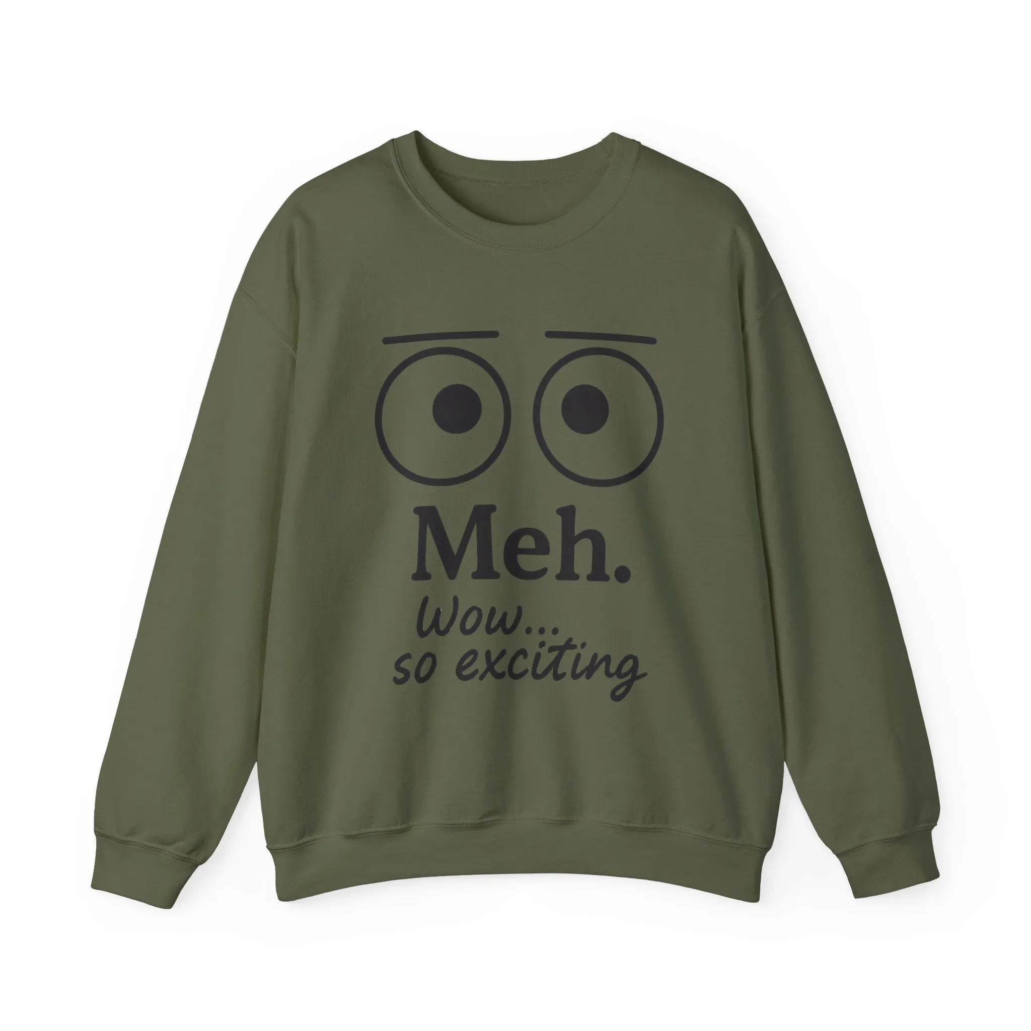 Mens Heavy Blend Crewneck with 'Meh' Design, Comfortable Apparel for Everyday Wear, Perfect for Relaxing - Image 10