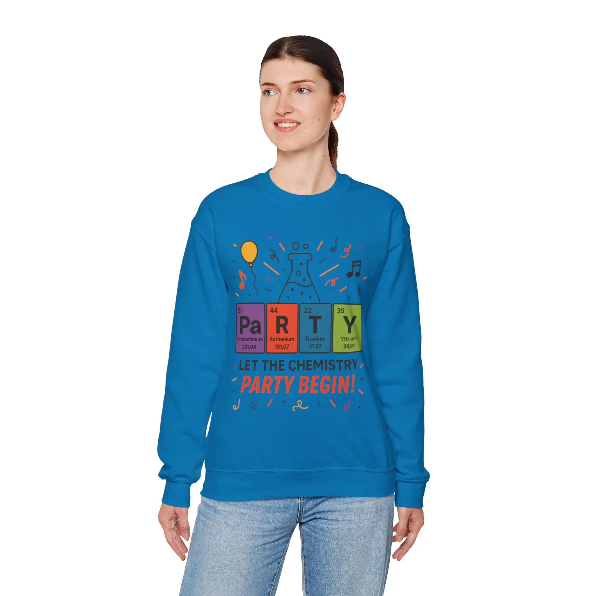 Party Chemistry Crewneck Sweatshirt, Chemistry Sweatshirt, Science Gift, Cute Crew Neck, Birthday Sweatshirt, Unisex Pullover - Image 4