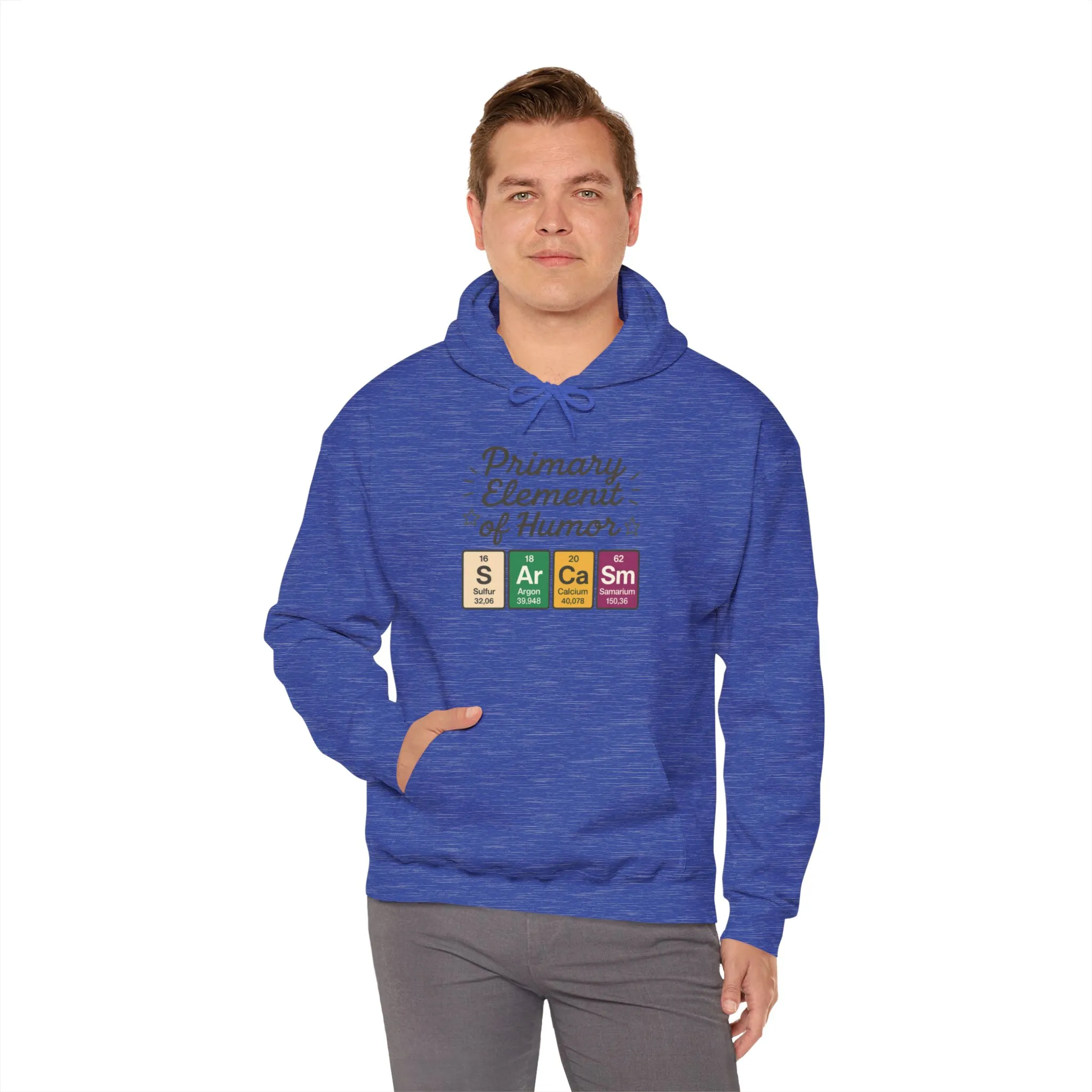Sarcasm Hoodie for Men, Funny Nerd Hoodie, Primary Element of Humor Sweatshirt, Science Lover Gift for Him, Sarcastic Humor Apparel - Image 48