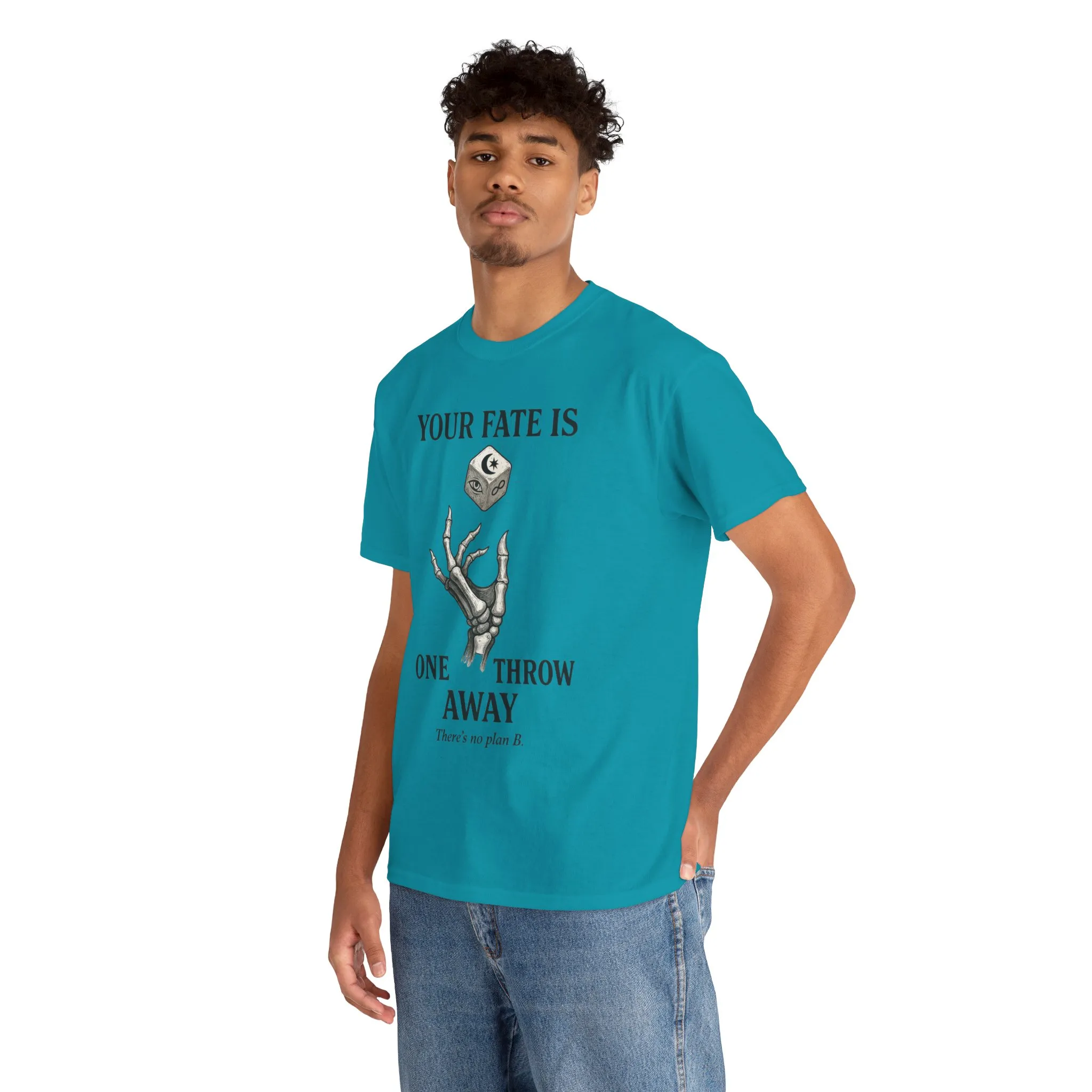 Your Fate Mens Heavy Cotton Tee, Skeleton Dice Graphic T-Shirt, Trendy Gift for Gamers, Gambling Tee, Unique Quote Apparel - Image 36