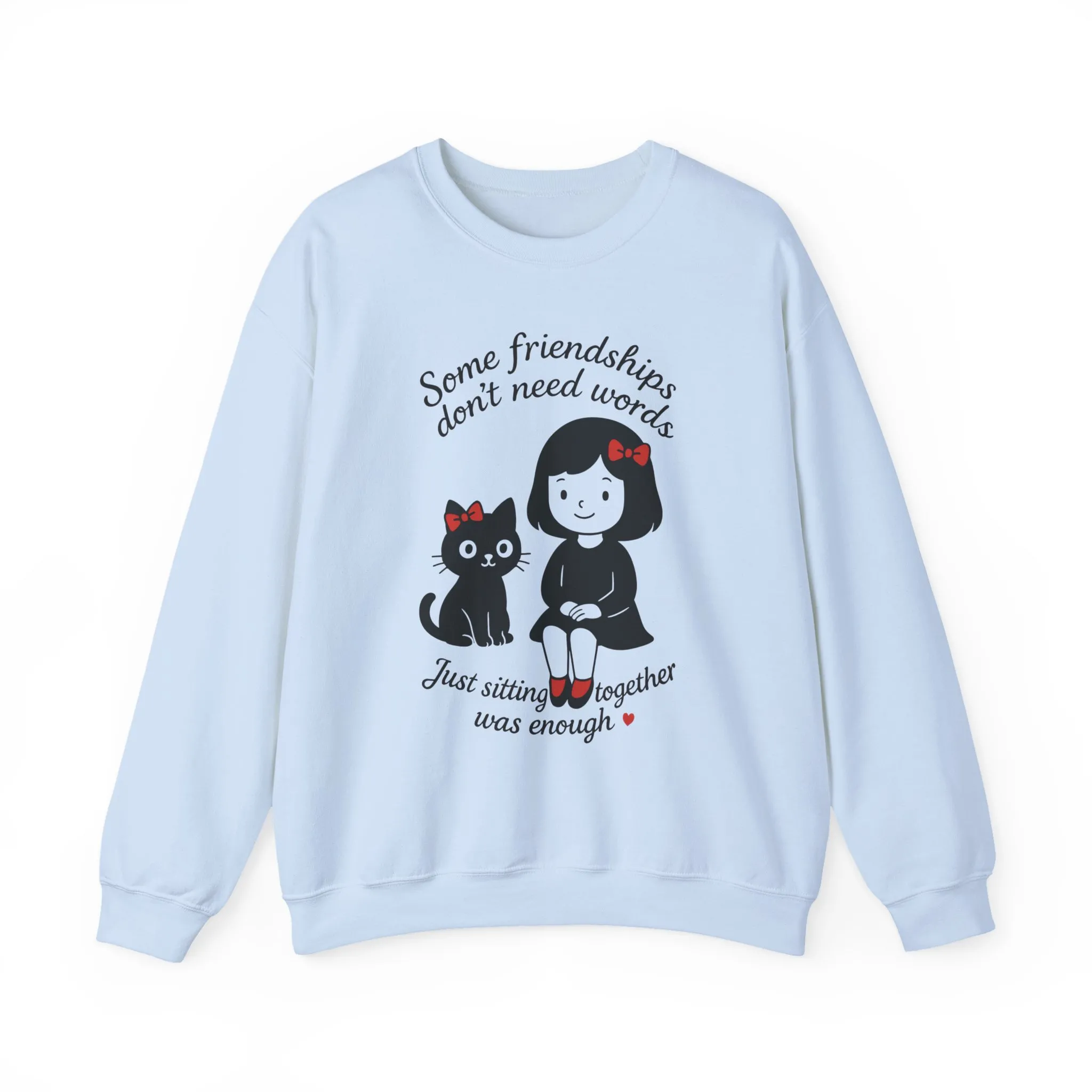 Friendship Womens Sweatshirt - Cozy Womens Crewneck with Cute Cat Design, Perfect Gift for Cat Lovers, Friendship Day, Casual Wear - Image 16