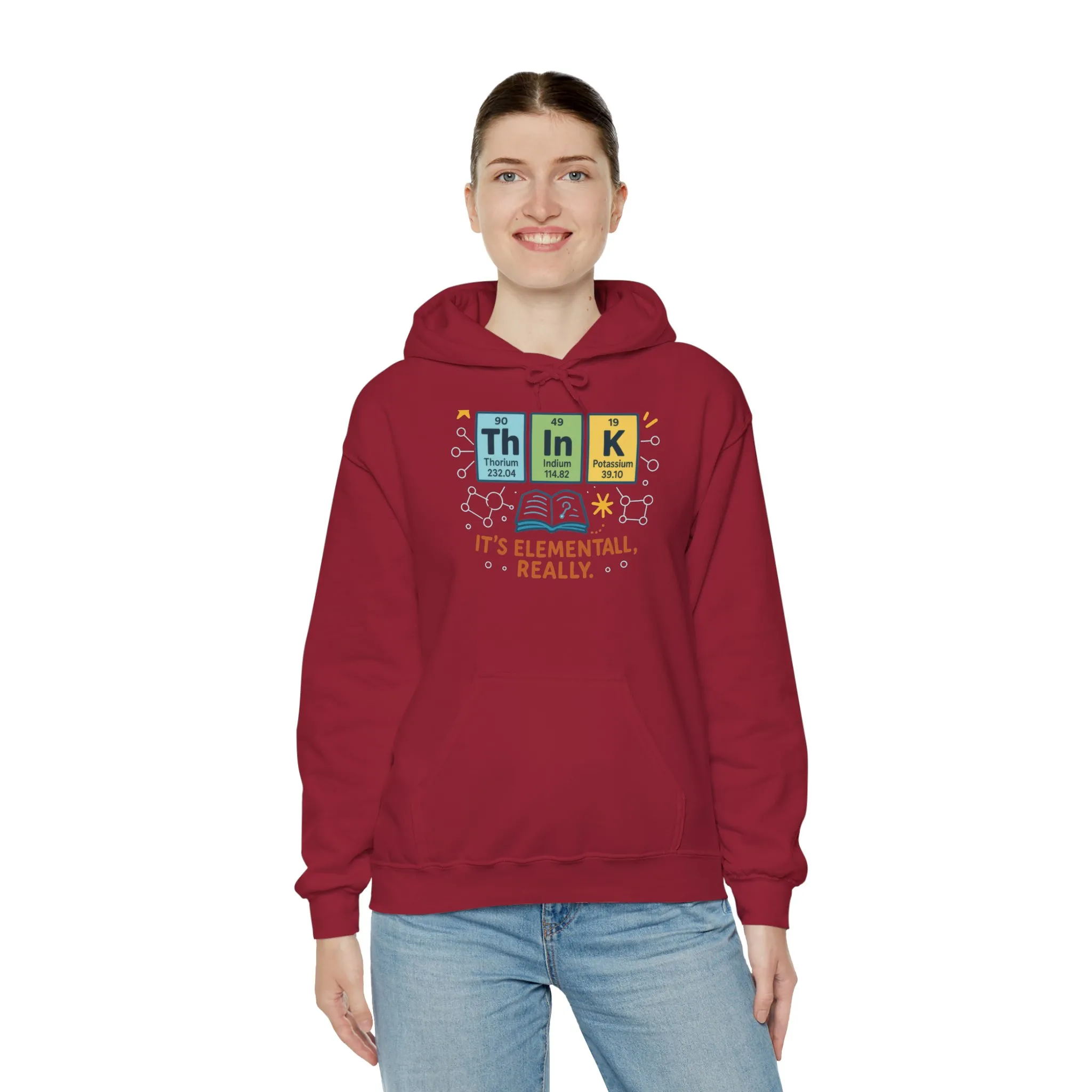 Think Hoodie for Women, Funny Chemistry Hoodie, Element of Humor Science Sweatshirt, Nerdy Gift for Her, Gift for Students, Science Lovers - Image 35