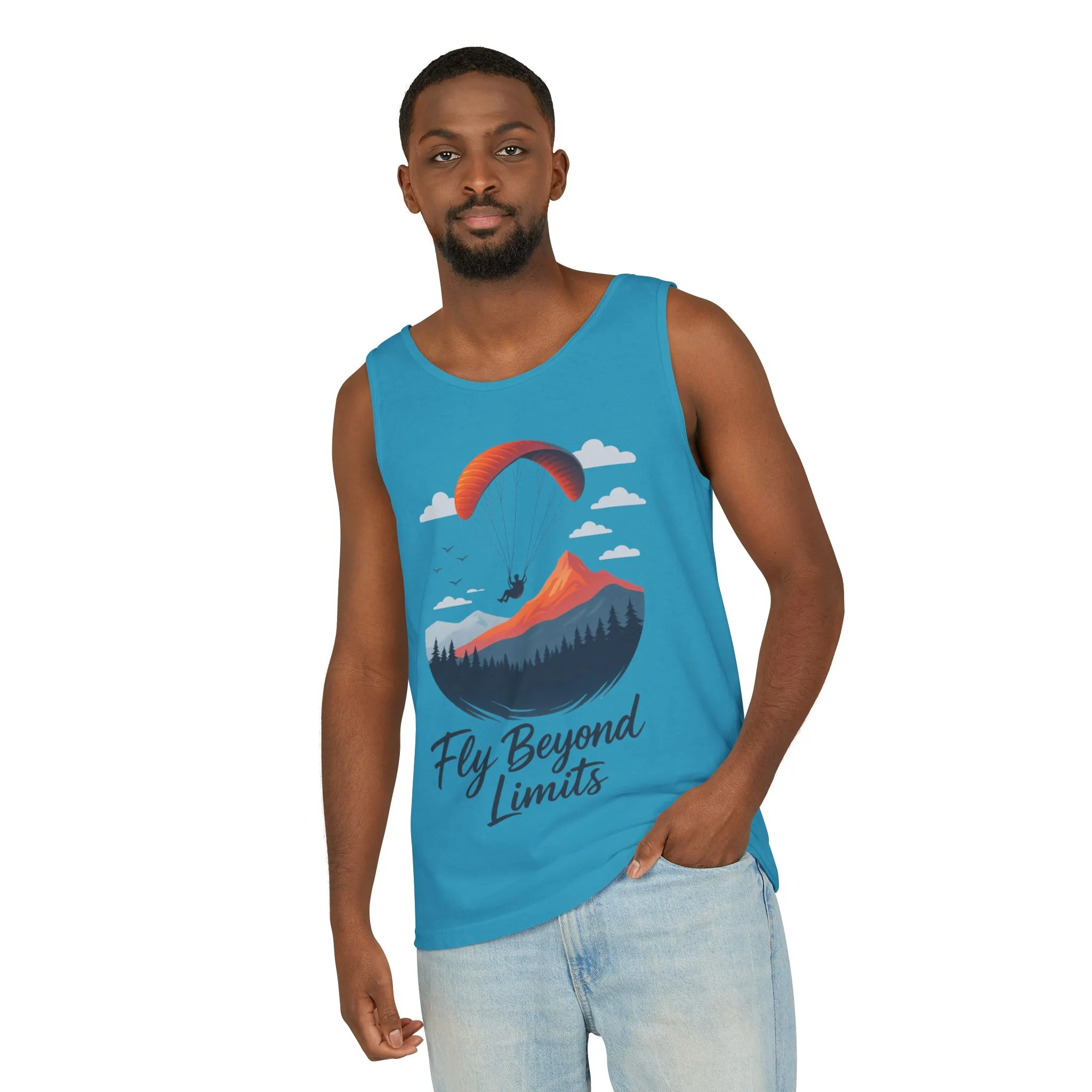 Adventure-Inspiring Fly Beyond Limits Unisex Tank Top, Summer Casual Wear, Outdoor Enthusiast Gift, Travel Apparel, Motivational Gift - Image 21