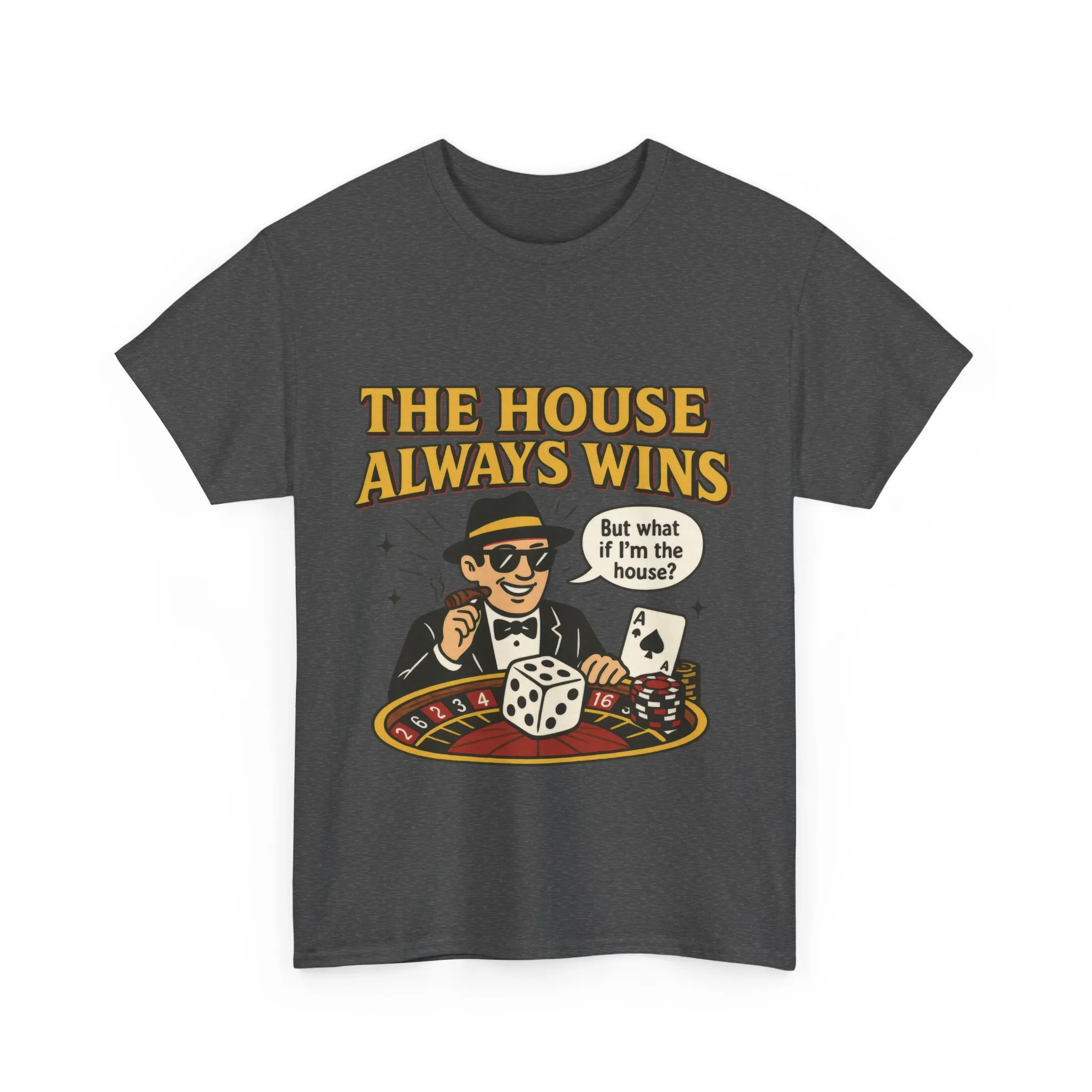 Vintage Casino Humor Unisex Tee, Funny Gambling Shirt, Gift for Gamblers, House Always Wins T-Shirt, Vegas Style Gift, Casino Quote Tee - Image 30