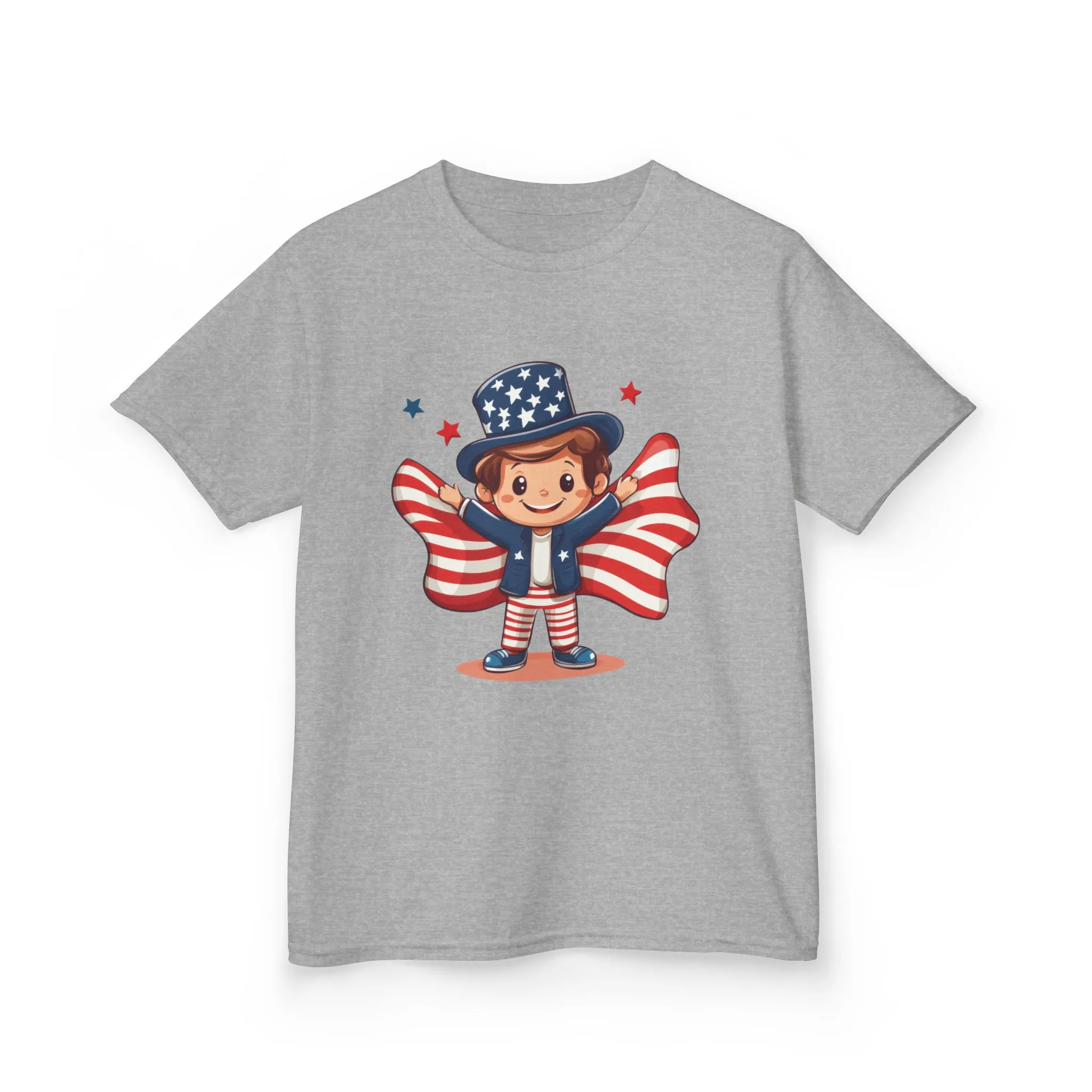 4th of July Kids T-Shirt,Kids Unisex Patriotic Tee, American Flag Outfit for Boys and Girls, Independence Day Shirt, Cute American Shirt - Image 19
