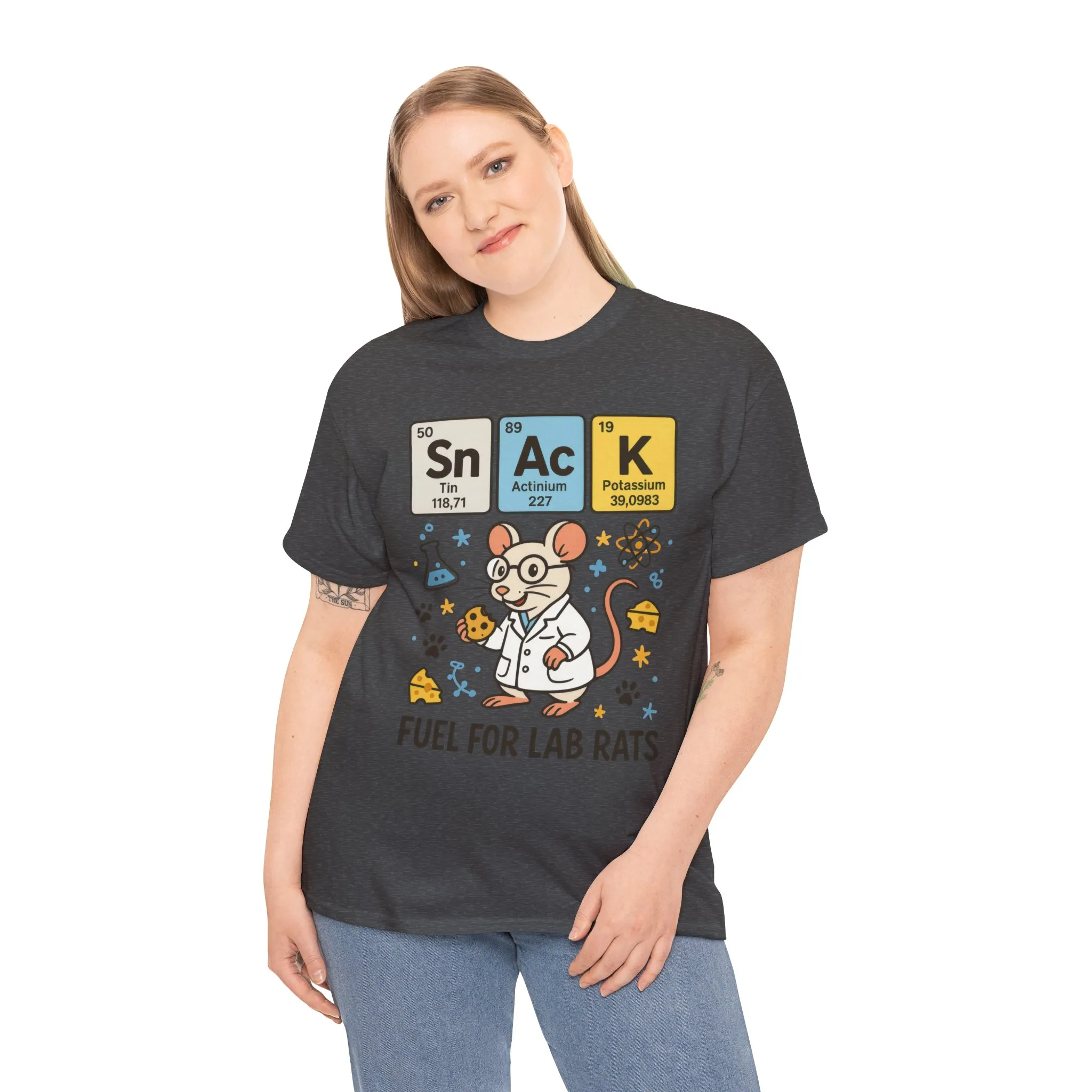 Funny Womens Science T-Shirt,Periodic Table Tee, Fuel for Lab Rats Nerdy Shirt, Gifts for STEM Lovers, Quirky Science Apparel - Image 12