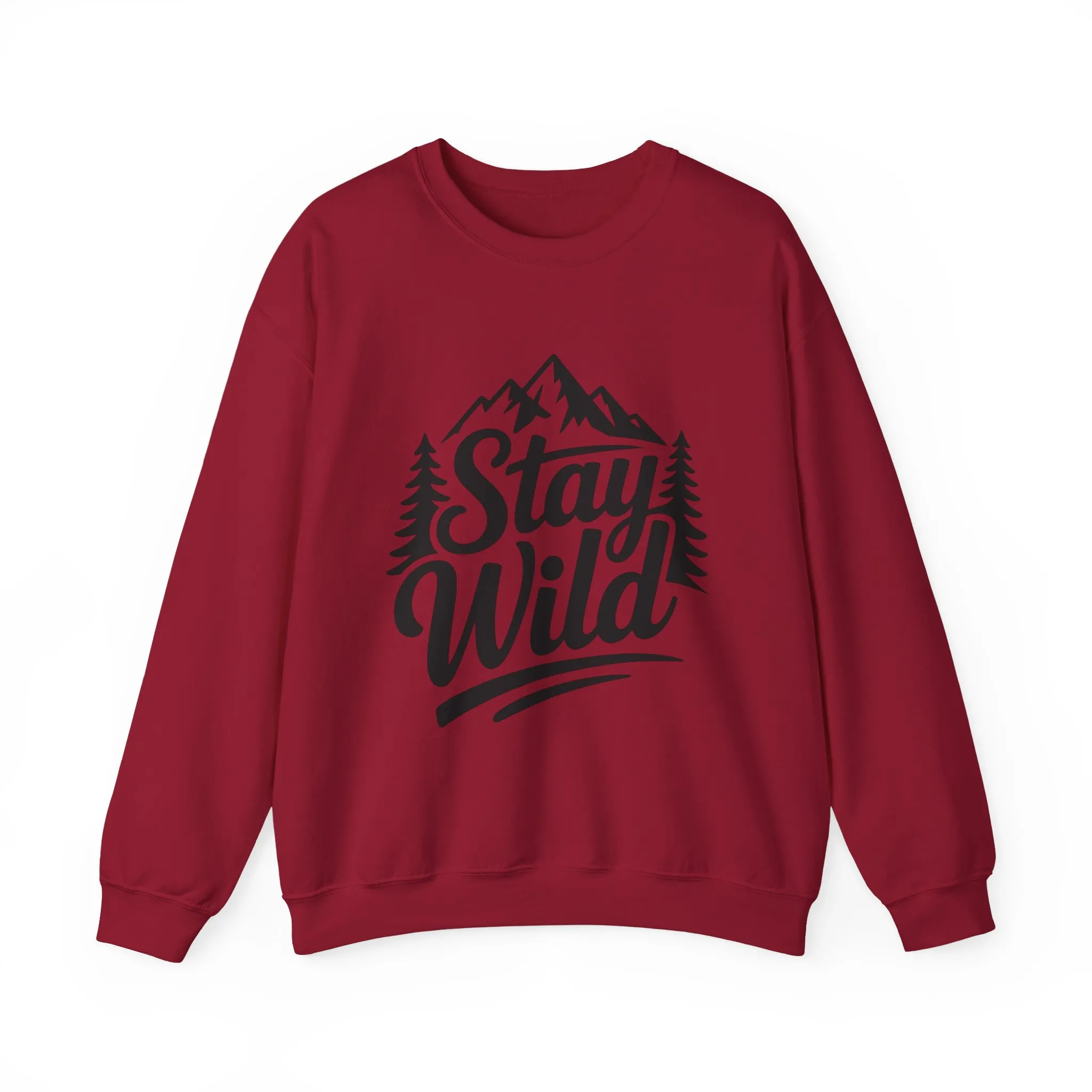 Stay Wild Unisex Crewneck Sweatshirt, Cozy Casual Wear for Adventurers, for Nature Lovers, Mountain Nature Unisex Crewneck Sweatshirt - Image 34