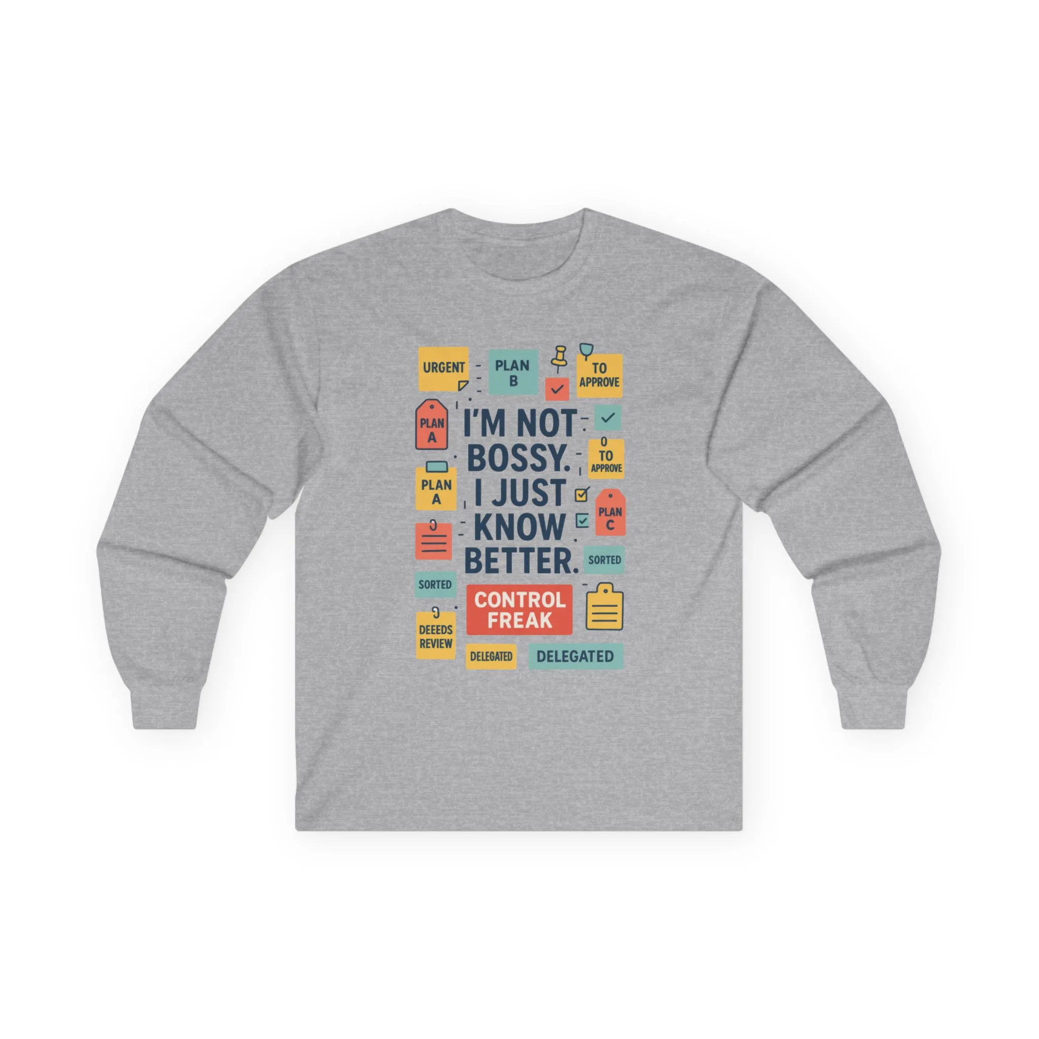 Funny Unisex Long Sleeve Shirt, Im Not Bossy Long Sleeve Tee, Control Freak Sarcastic Quote Tee, Motivational Tee, Funny Quote Tee - Image 10