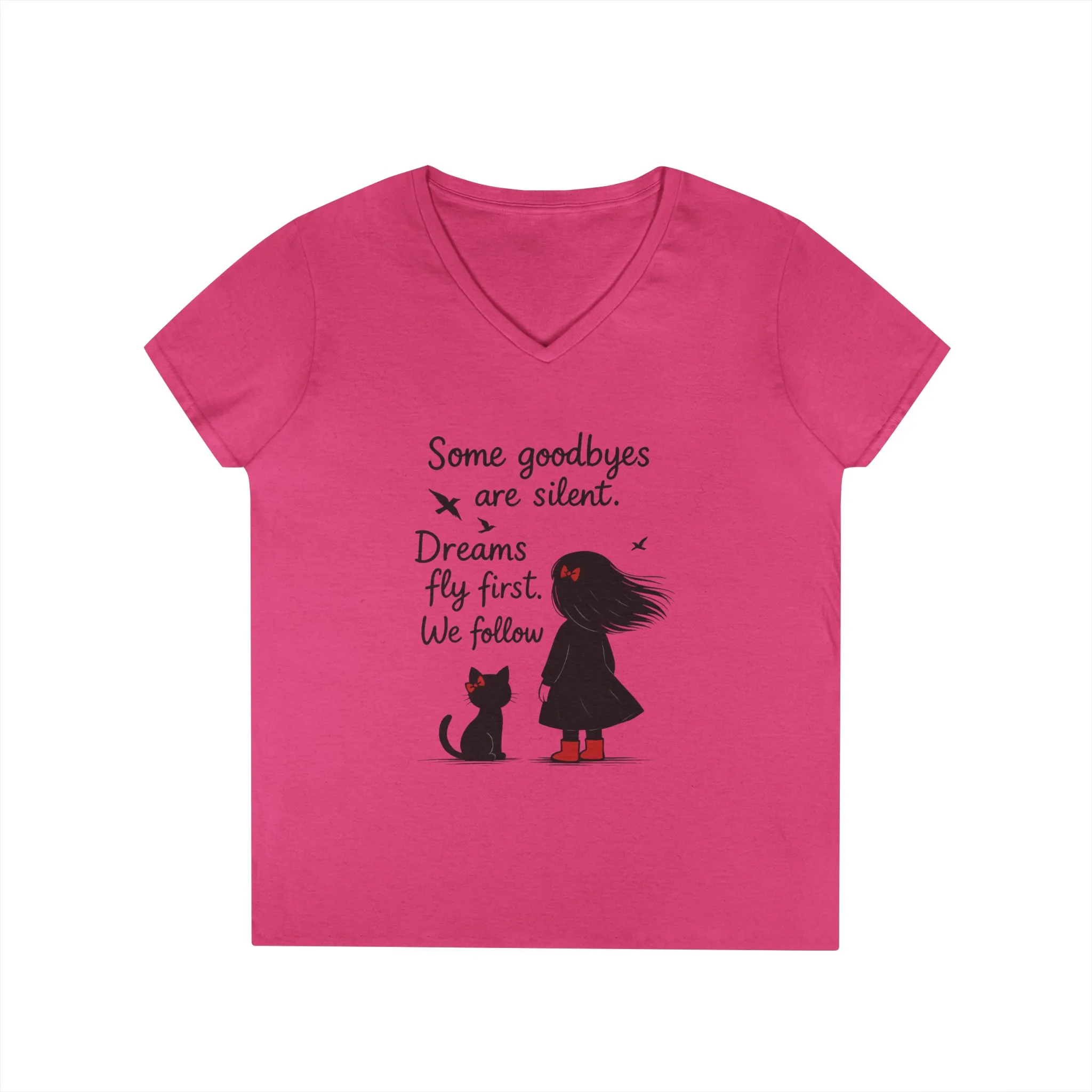 Inspirational V-Neck T-Shirt for Dreamers, Motivational Tee for Women, Gift for Friends, Stylish Graphic Top, Casual Everyday Wear - Image 19