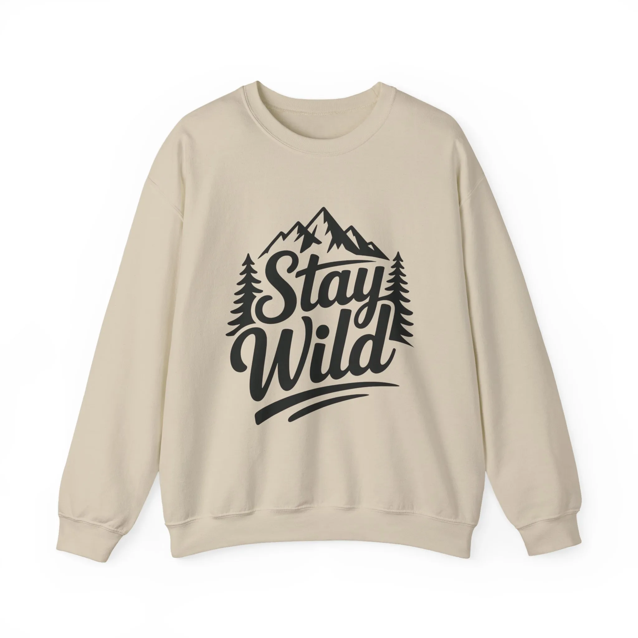 Stay Wild Unisex Crewneck Sweatshirt, Cozy Casual Wear for Adventurers, for Nature Lovers, Mountain Nature Unisex Crewneck Sweatshirt - Image 7