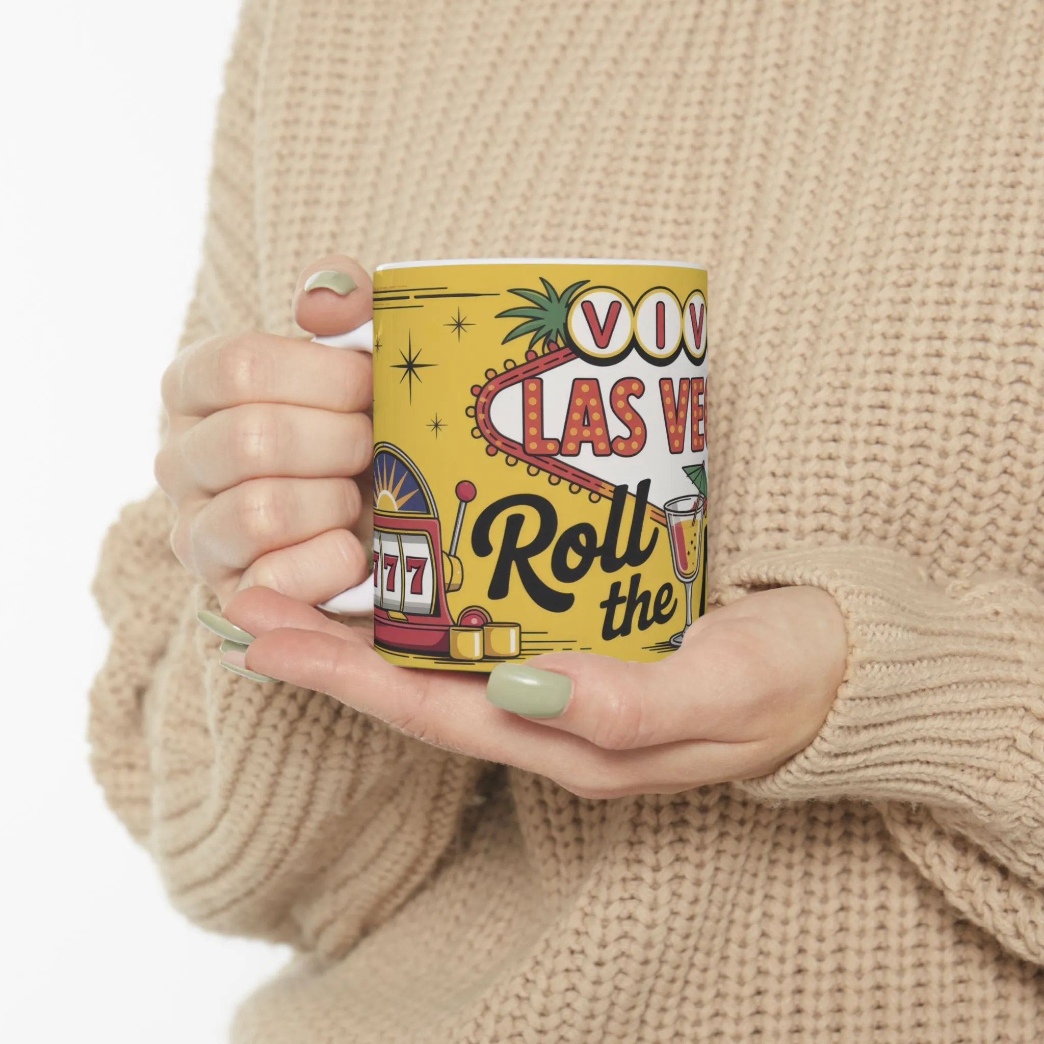 Viva Las Vegas Mug, Retro Coffee Cup, Vegas Gift for Casino Lovers & Travel Enthusiasts, Casino Theme Ceramic Mug - Image 7