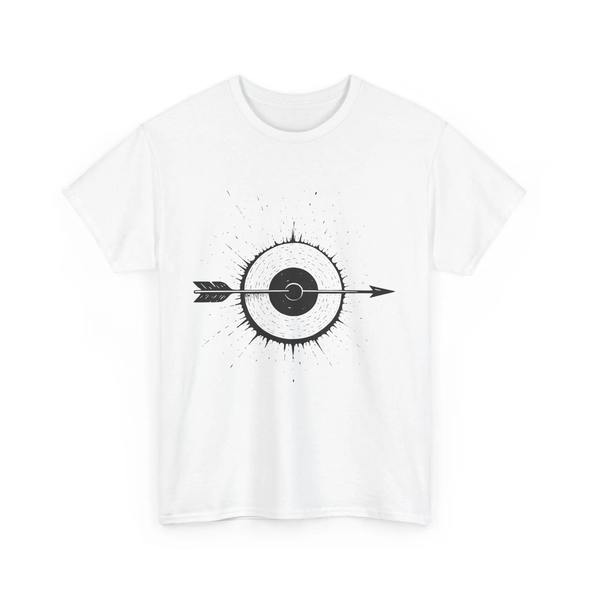 Artistic Arrow Graphic Unisex Cotton Tee, Motivational Shirt, Casual Wear, Gift for Him/Her, Trendy Fashion - Image 4