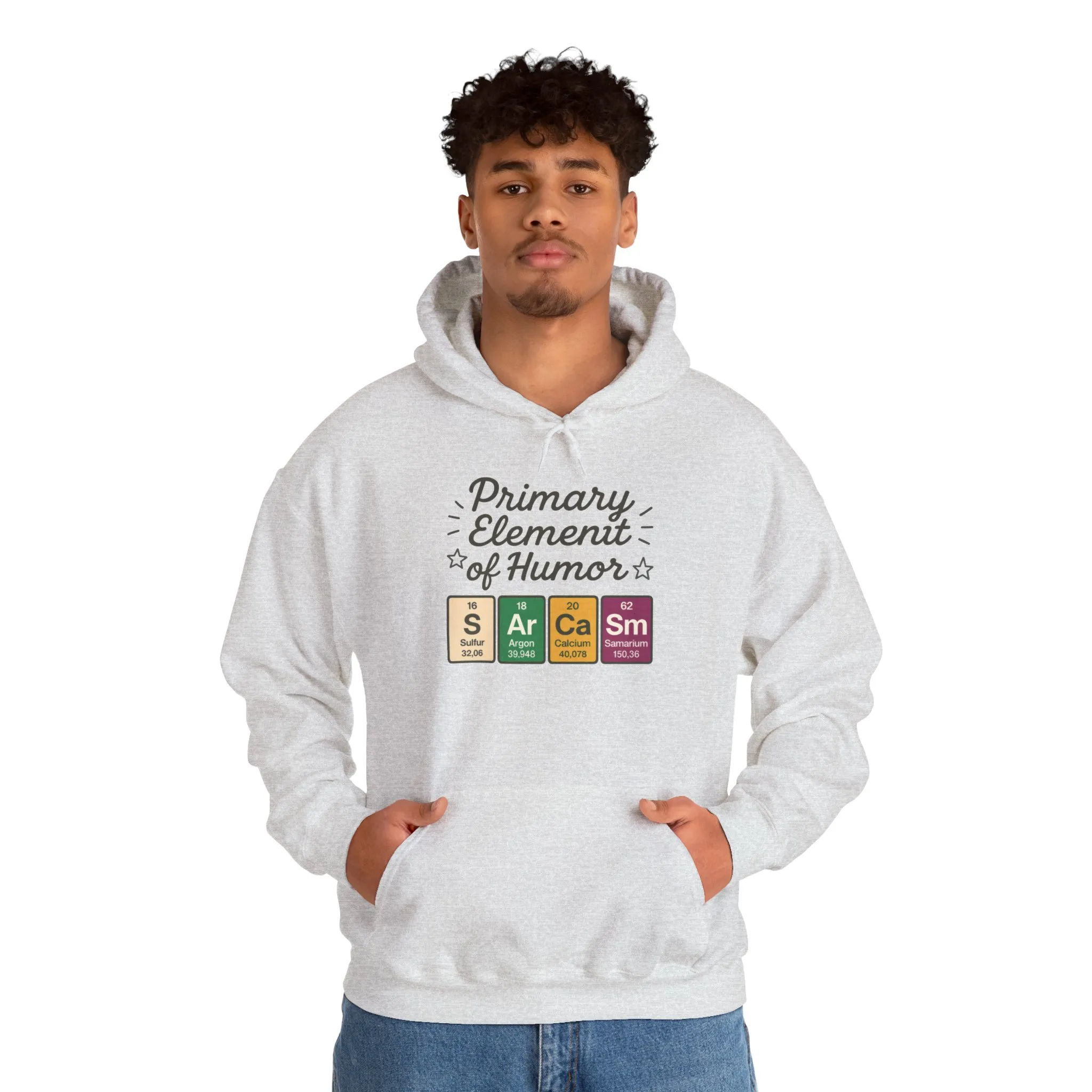 Sarcasm Hoodie for Men, Funny Nerd Hoodie, Primary Element of Humor Sweatshirt, Science Lover Gift for Him, Sarcastic Humor Apparel - Image 39