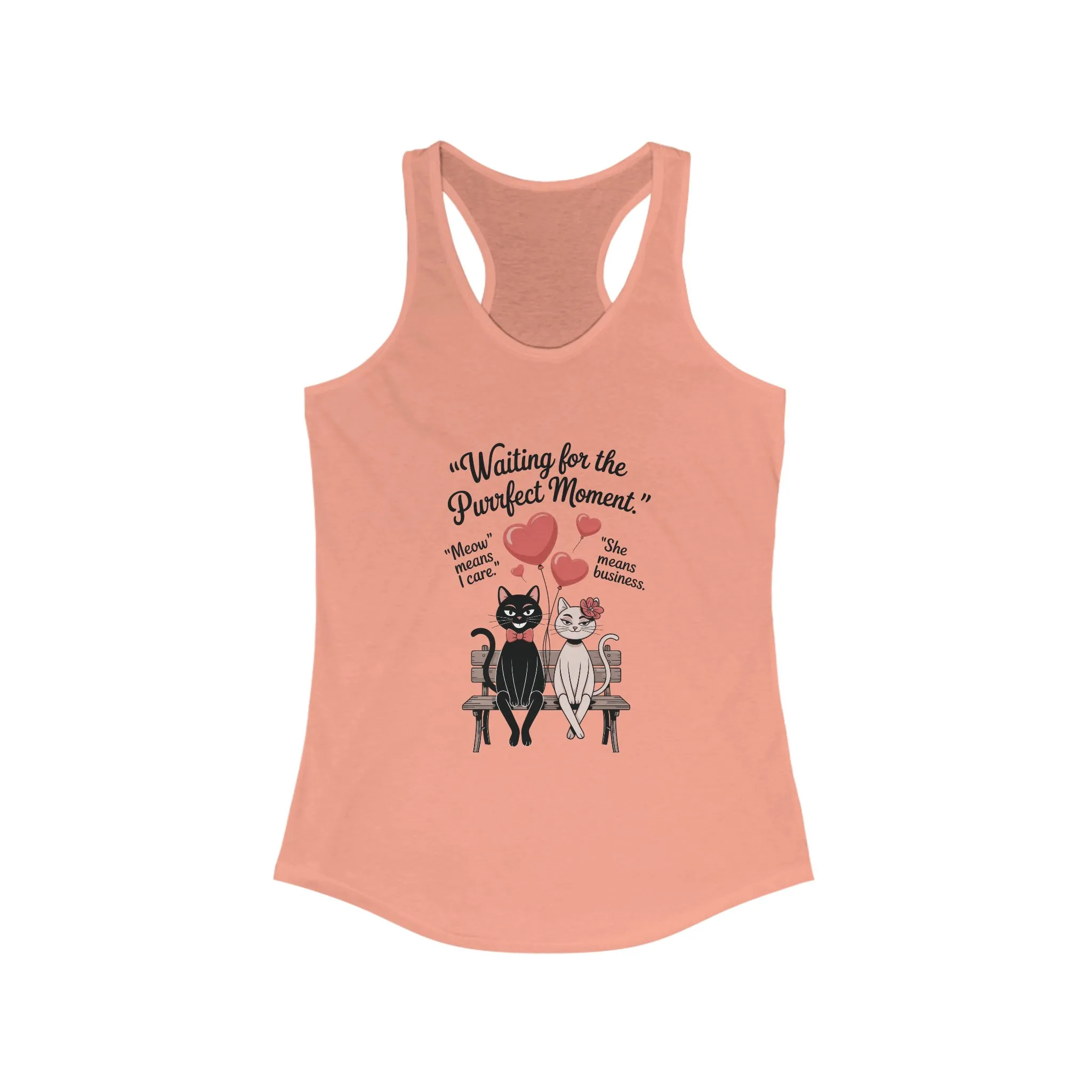 Love and Laughter Women's Tank - Cute Cat Design, Perfect for Summer, Valentine's Gift, Casual Wear, Gym Top - Image 5