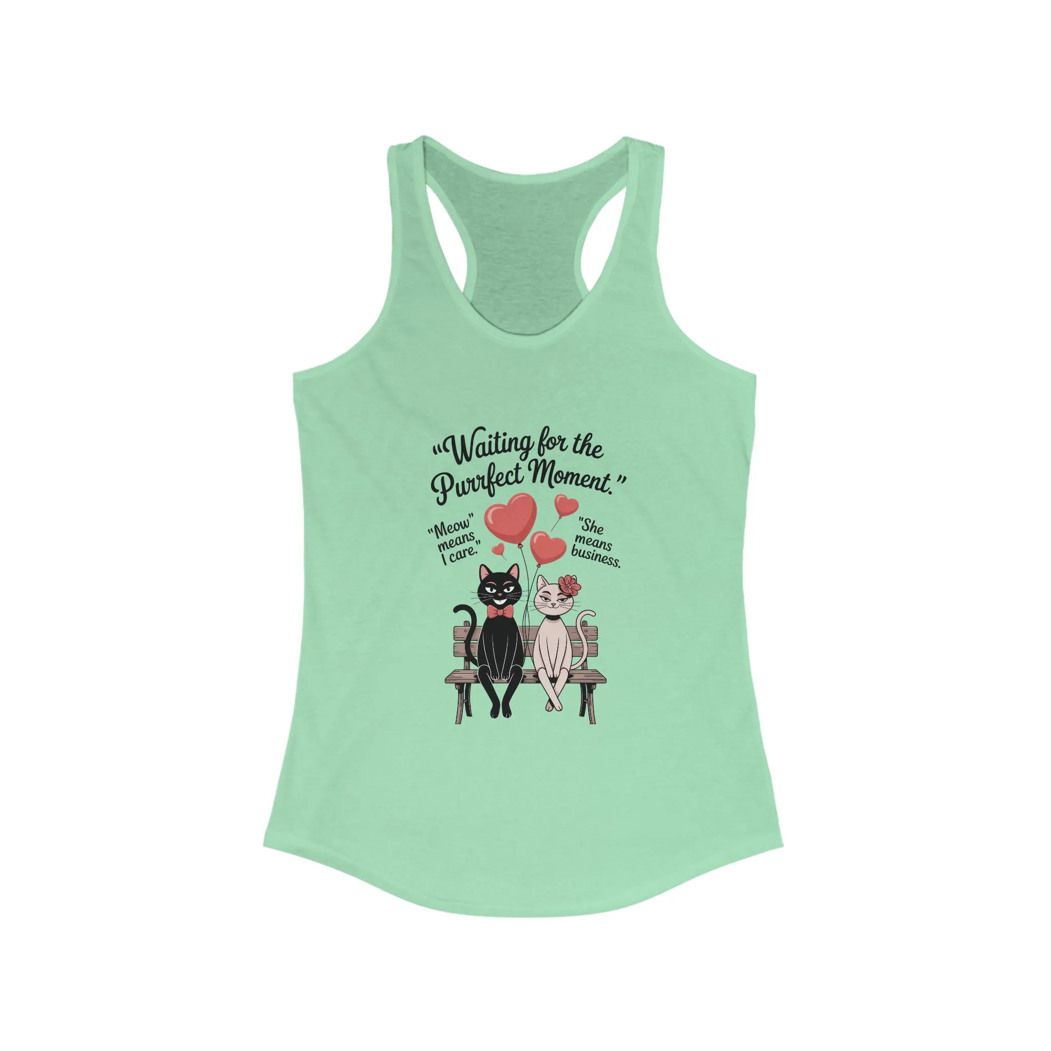 Love and Laughter Women's Tank - Cute Cat Design, Perfect for Summer, Valentine's Gift, Casual Wear, Gym Top - Image 9