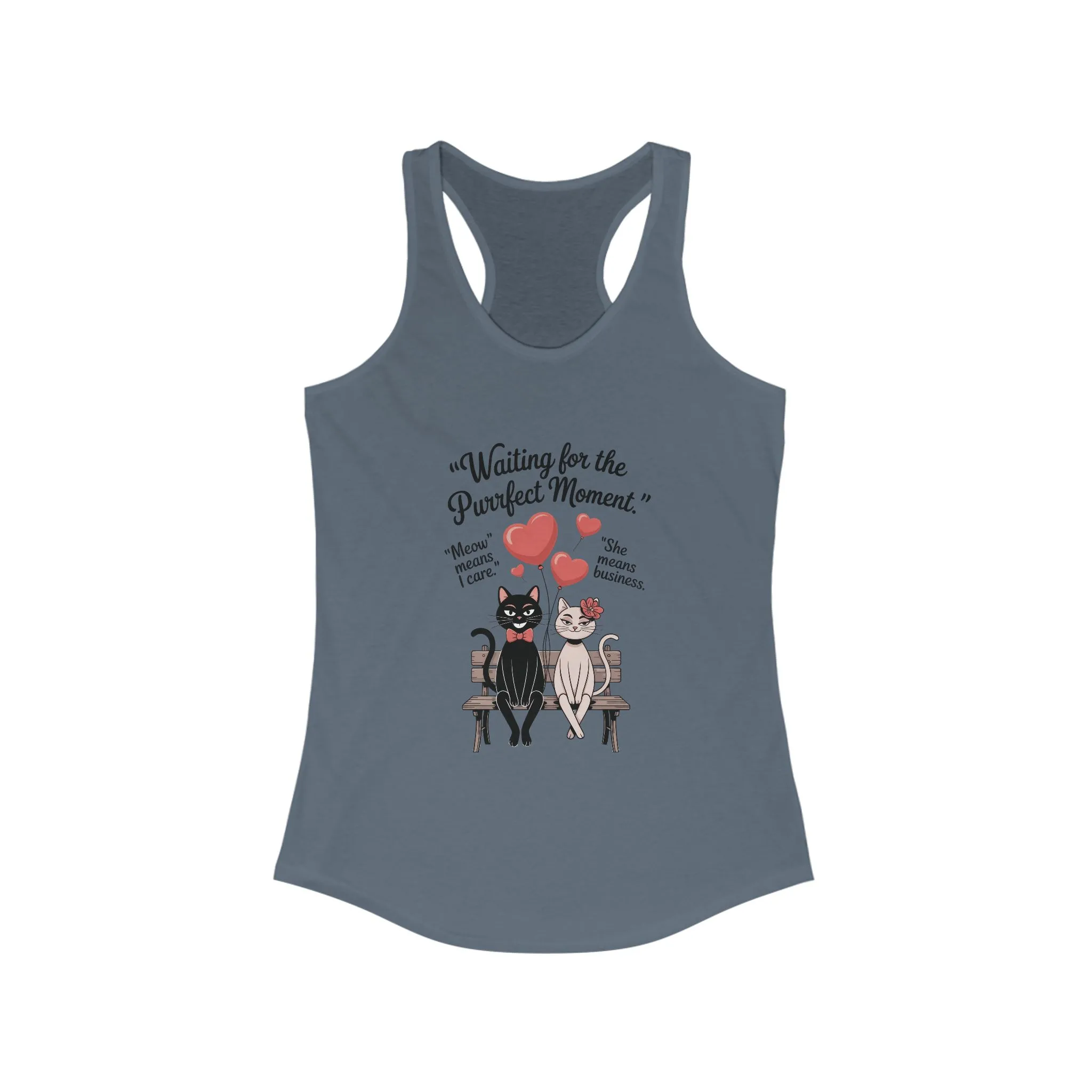 Love and Laughter Women's Tank - Cute Cat Design, Perfect for Summer, Valentine's Gift, Casual Wear, Gym Top - Image 11