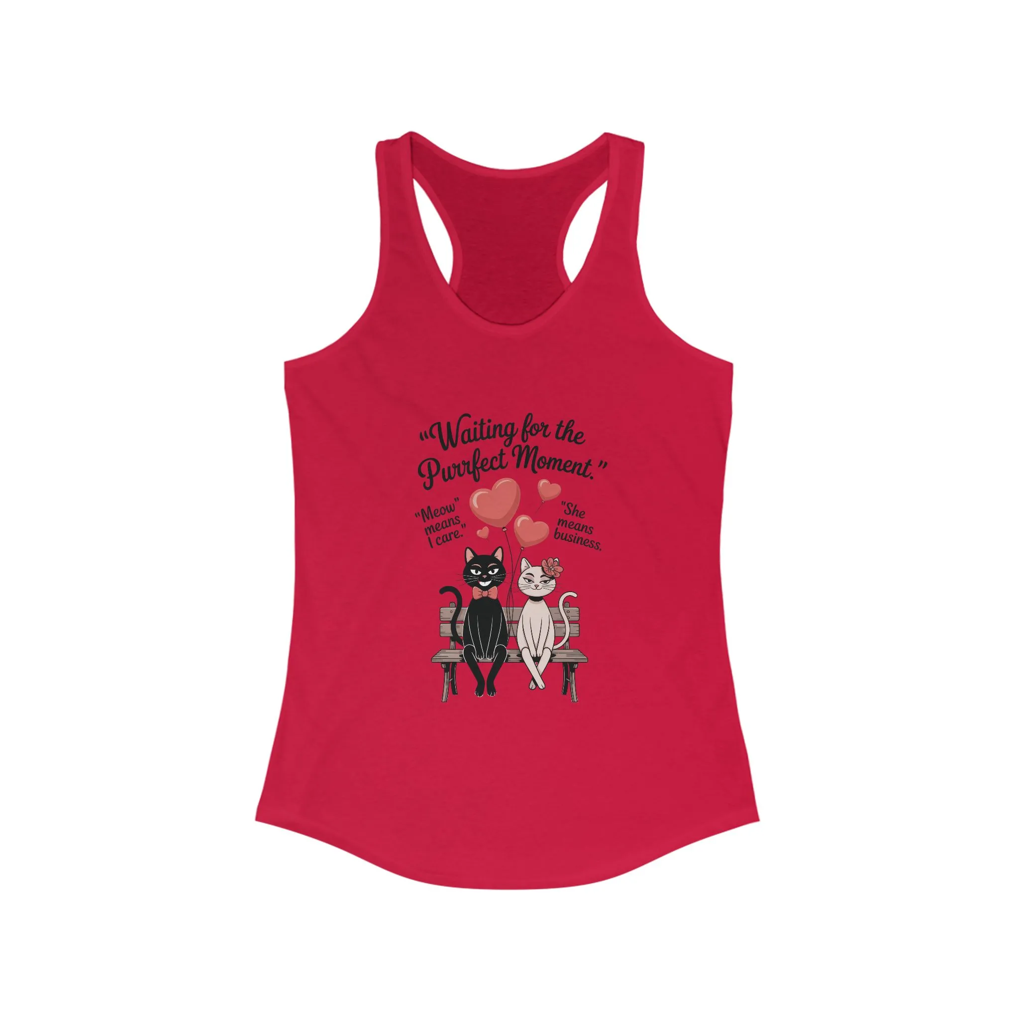 Love and Laughter Women's Tank - Cute Cat Design, Perfect for Summer, Valentine's Gift, Casual Wear, Gym Top - Image 15