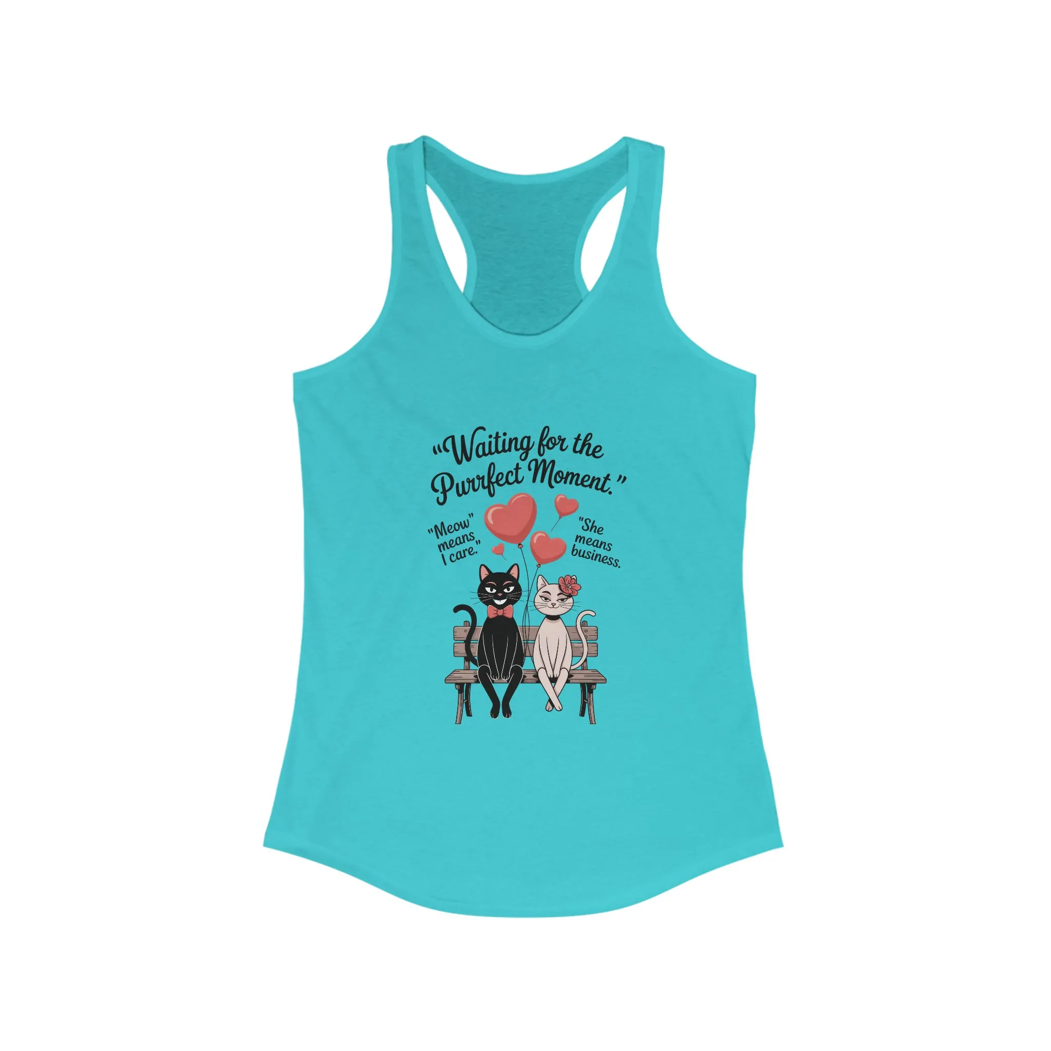 Love and Laughter Women's Tank - Cute Cat Design, Perfect for Summer, Valentine's Gift, Casual Wear, Gym Top