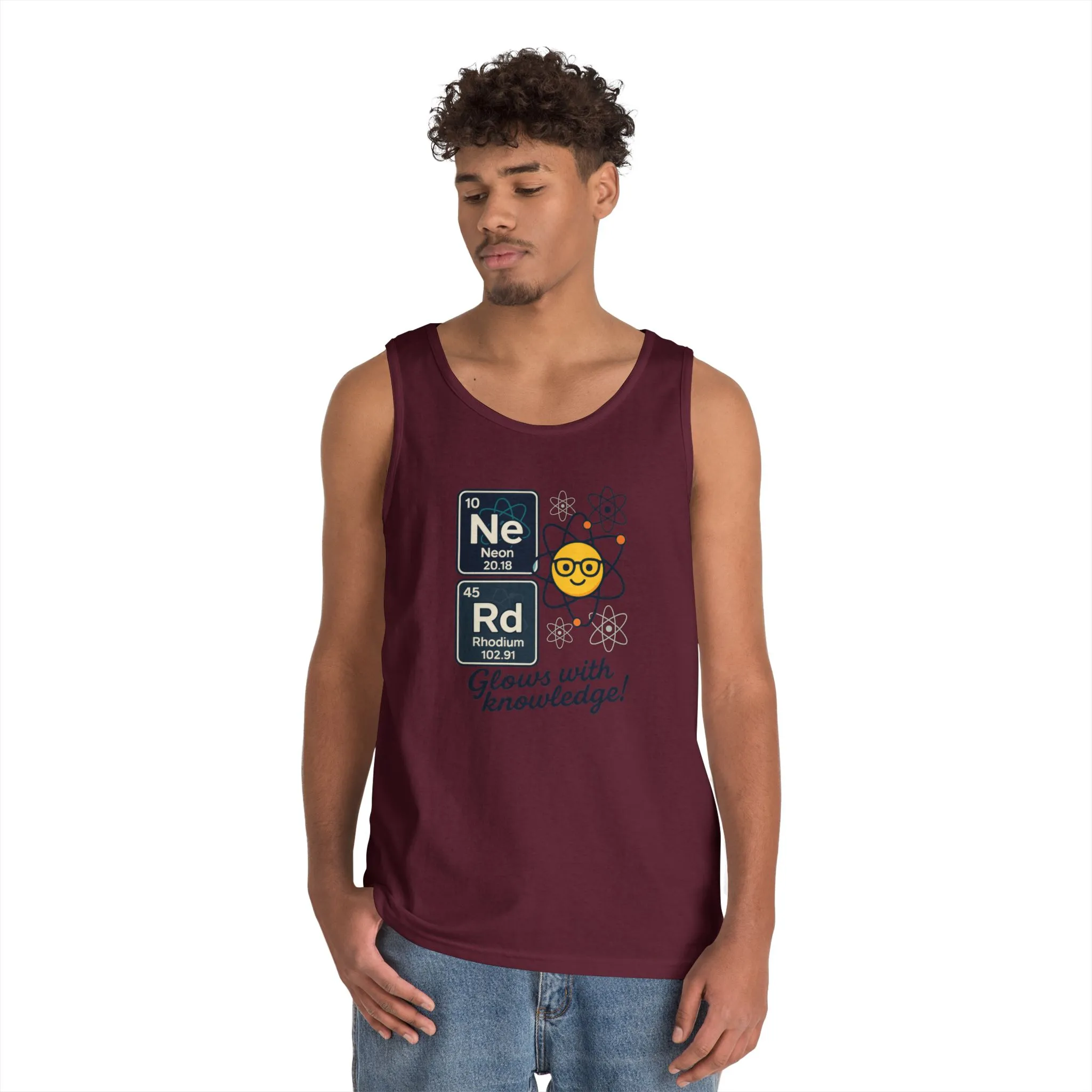 Nerd Tank Top for Men, Funny Science Shirt, Periodic Table Sleeveless Tee, Geeky Workout Shirt, Gift for Teachers, gift for Science Events