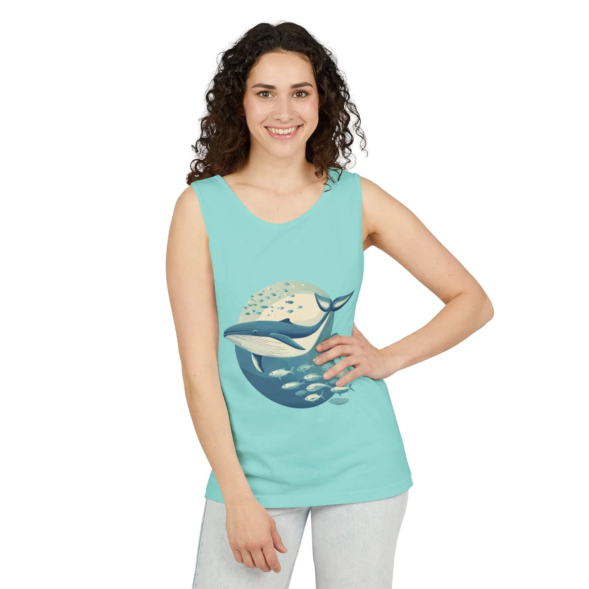Ocean-Inspired Unisex Tank Top, Whale Design Shirt, Summer Casual Wear, Beach Vibes Gift, Eco-Friendly Fashion - Image 11