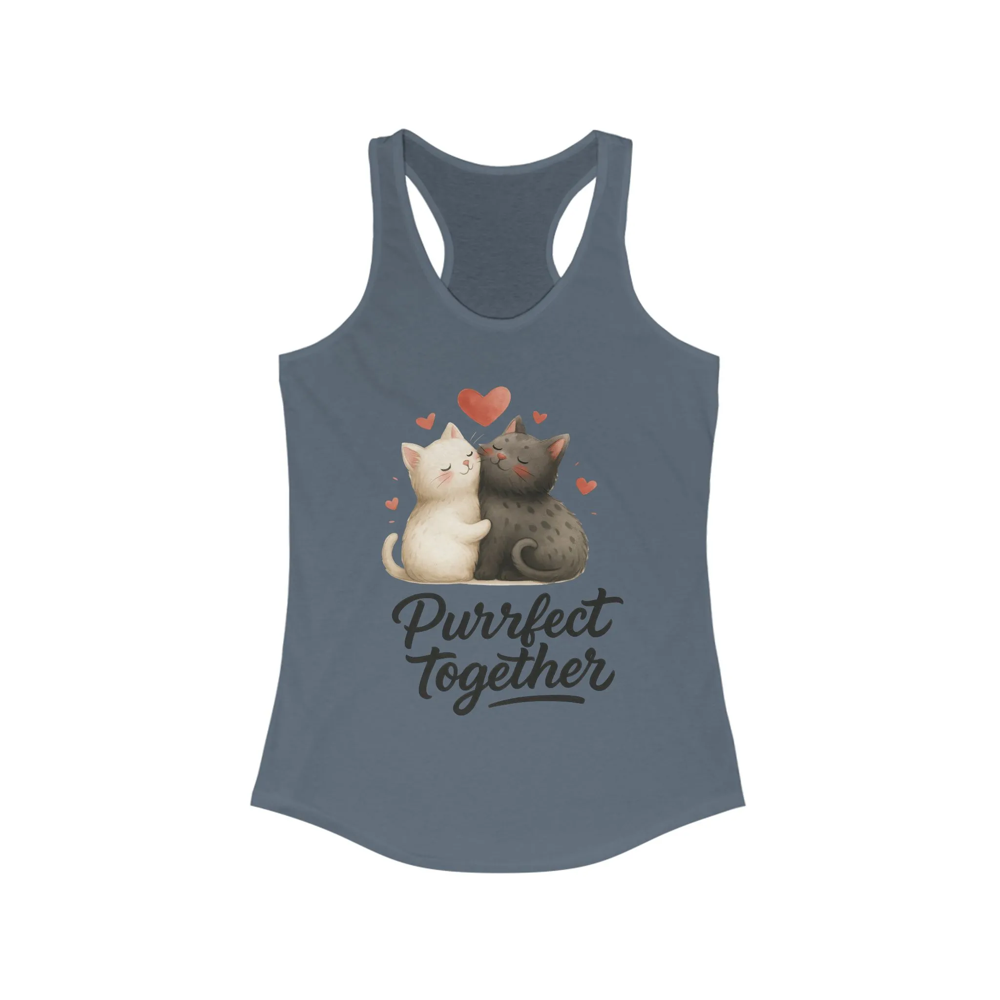 Purrfect Together Cat Lovers Tank, Women's Racerback, Cute Pet Shirt, Gift for Cat Owners, Birthday, Adoption Day, Valentine's Day - Image 13