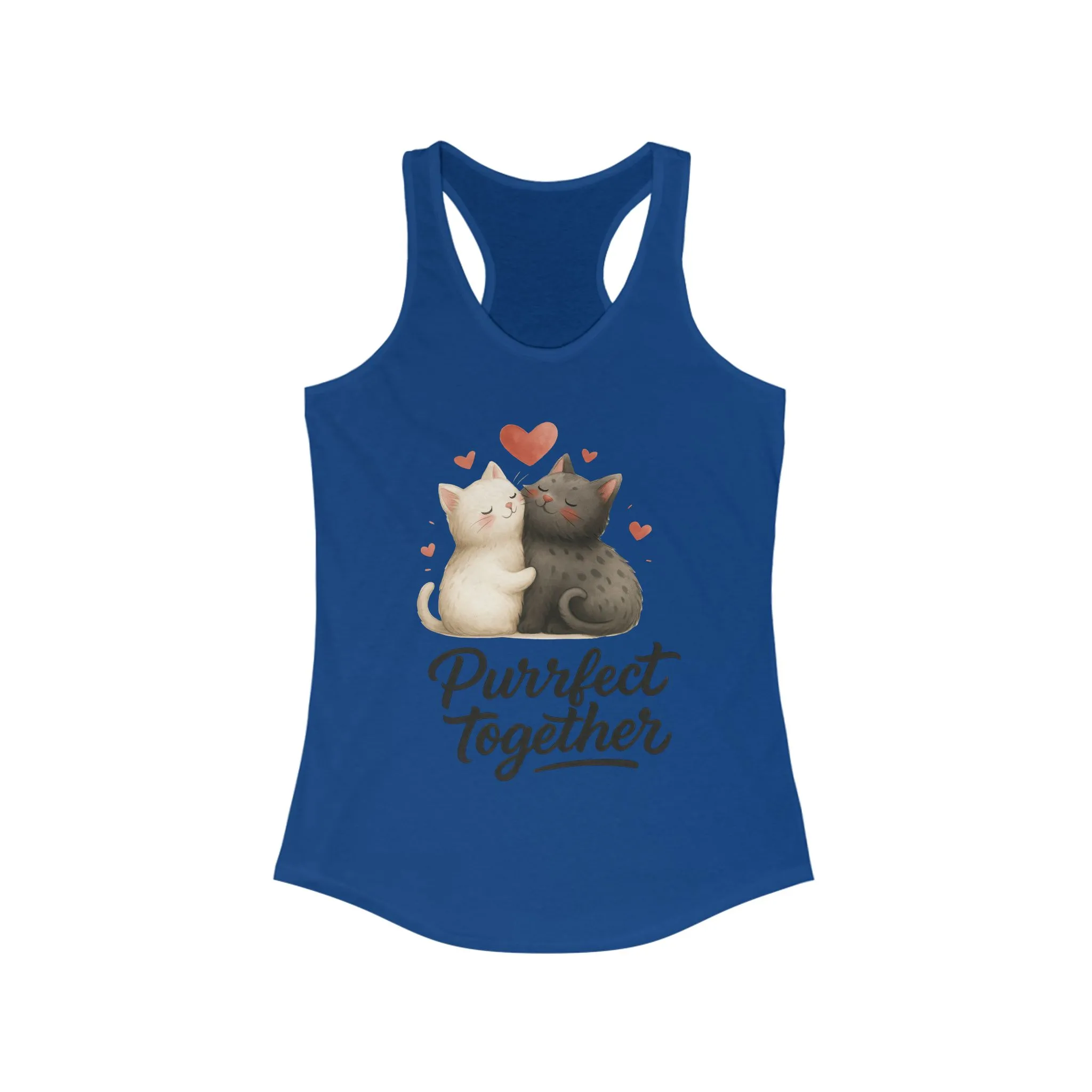 Purrfect Together Cat Lovers Tank, Women's Racerback, Cute Pet Shirt, Gift for Cat Owners, Birthday, Adoption Day, Valentine's Day - Image 15