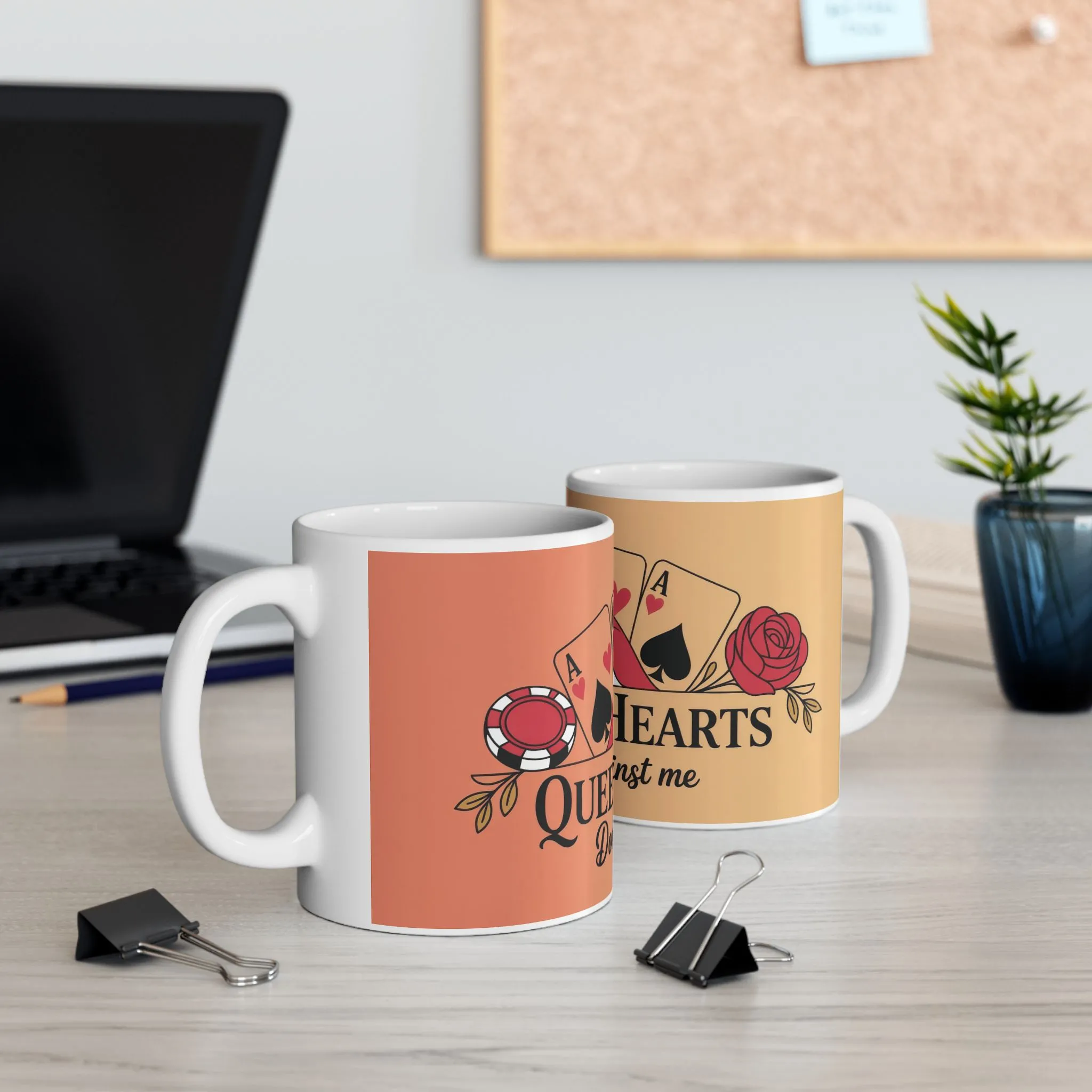 Queen of Hearts Mug, Dont Bet Against Me Quote, Gift for Gamblers, Fantasy Lover, Queen of Hearts Decor - Image 5