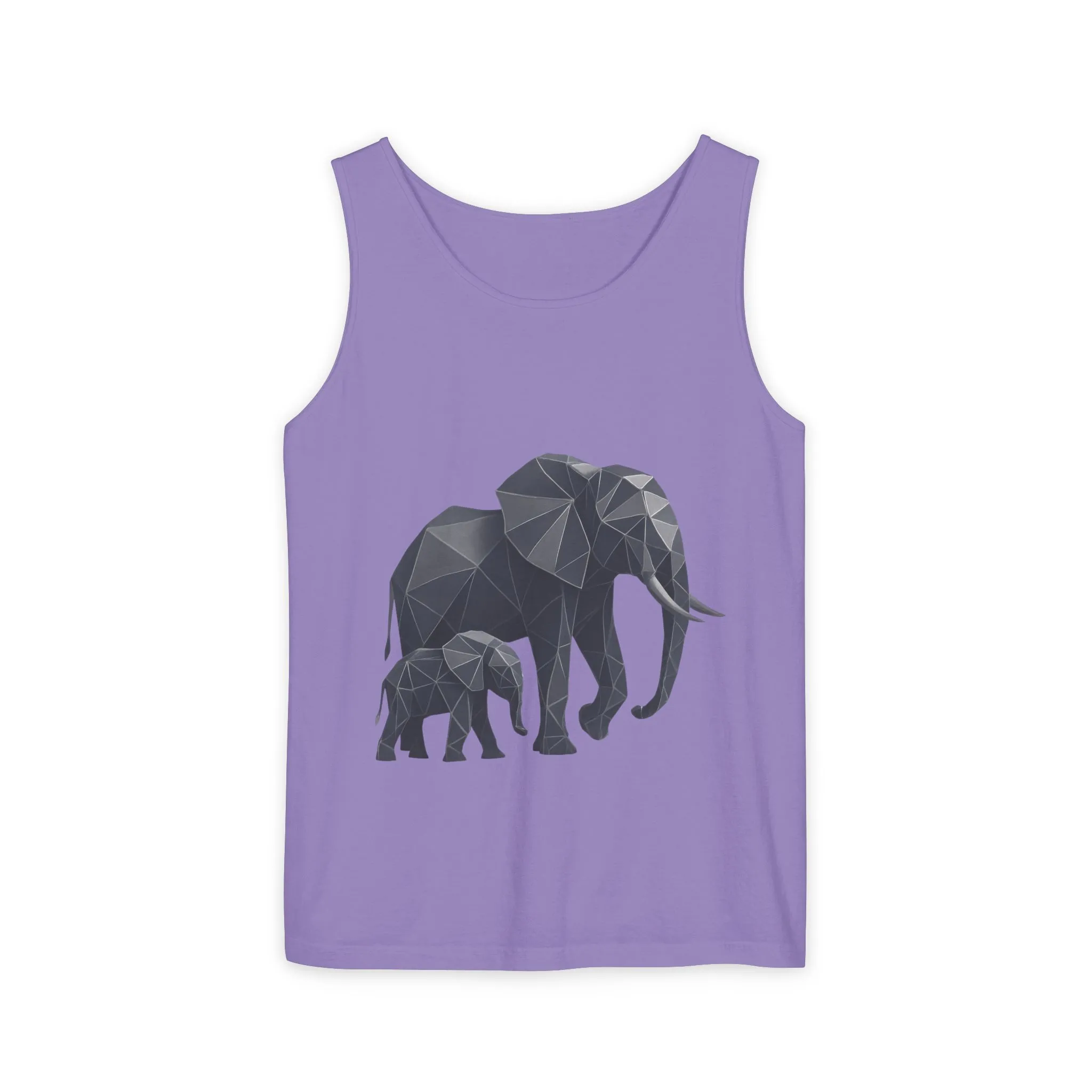 Elephant Family Unisex Tank Top, Animal Lover Gift, Casual Wear, Summer Essentials, Eco-Friendly Apparel, Wildlife Shirt - Image 2