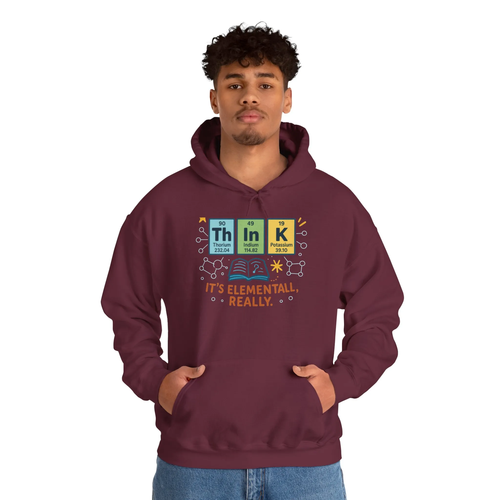 Science Hoodie for Men, Funny Nerd Hoodie, Element of Humor Sweatshirt, Science Lover Gift for Him, Chemistry Lover Gift - Image 4