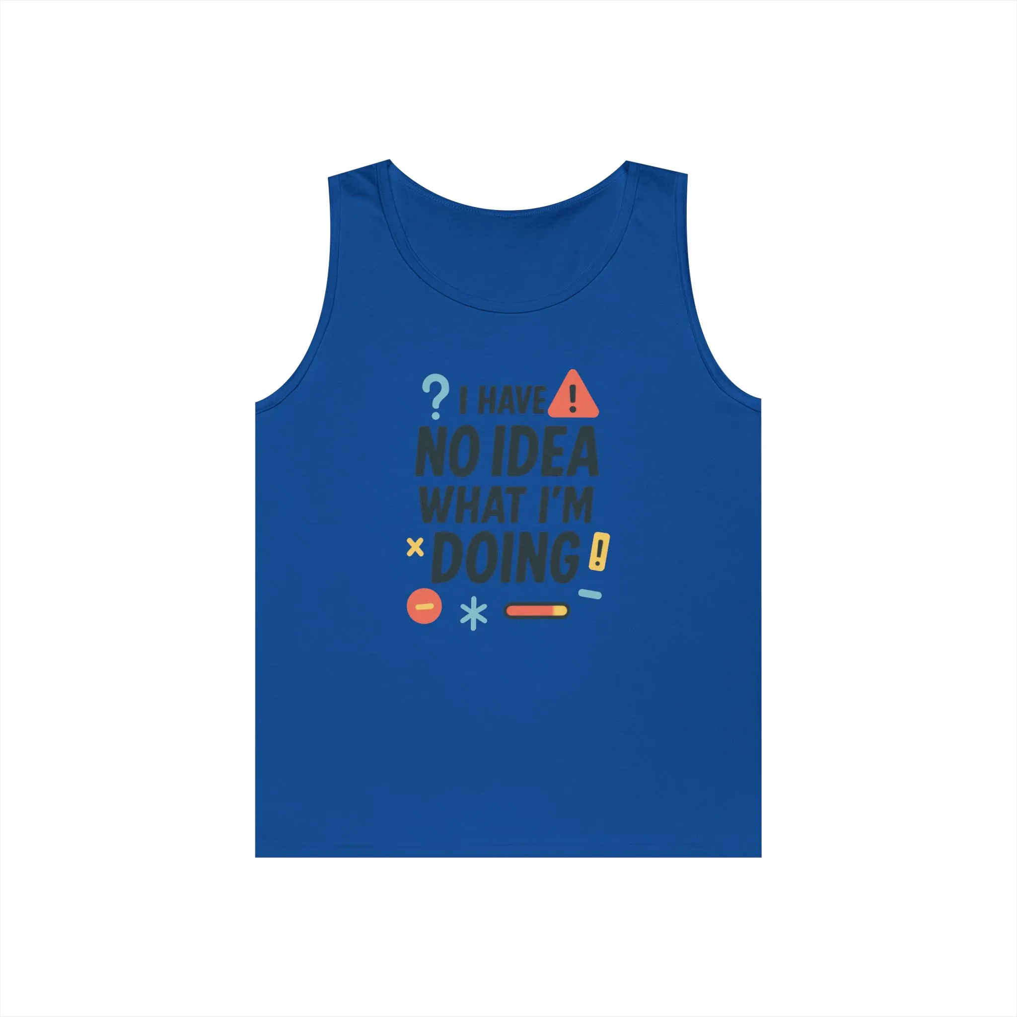 Funny Mens Heavy Cotton Tank Top, I Have No Idea What Im Doing, Sarcastic Chaos Humor Tee for Him, Summer Style, Playful Apparel - Image 10