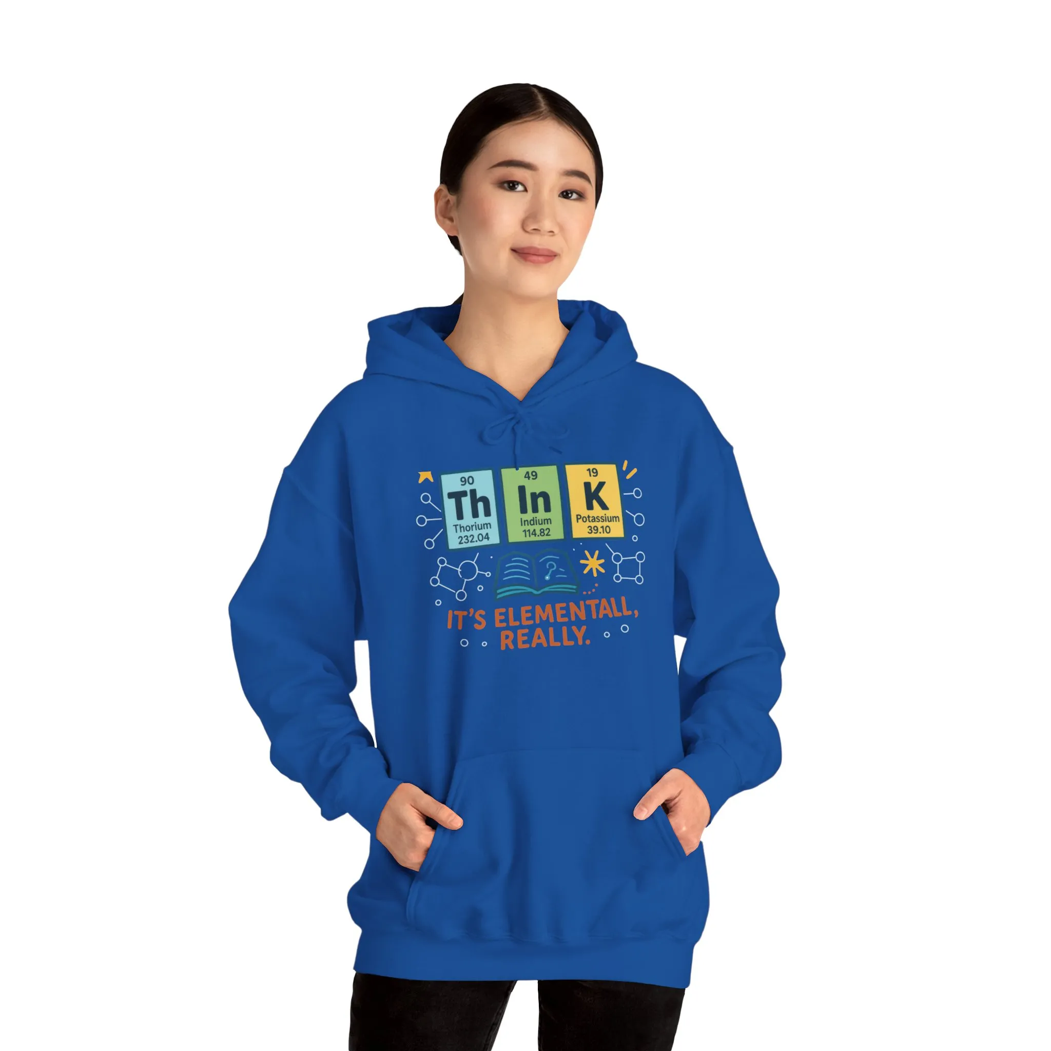 Think Hoodie for Women, Funny Chemistry Hoodie, Element of Humor Science Sweatshirt, Nerdy Gift for Her, Gift for Students, Science Lovers - Image 19